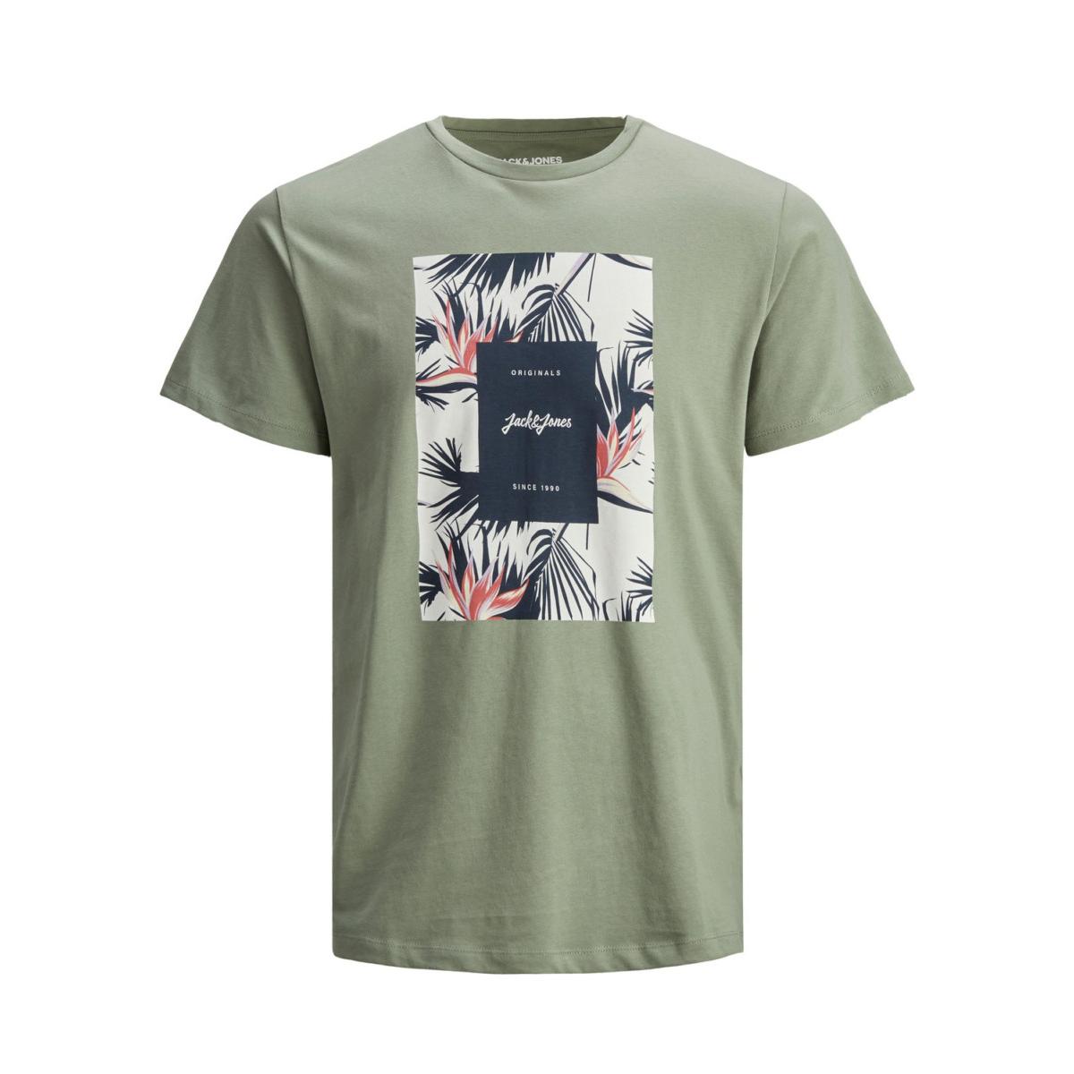 jj__3563940__front JACK & JONES - JORFLORALL PRINT TEE SS CREW NECK - 12186330 SEA SPRAY - Image 1