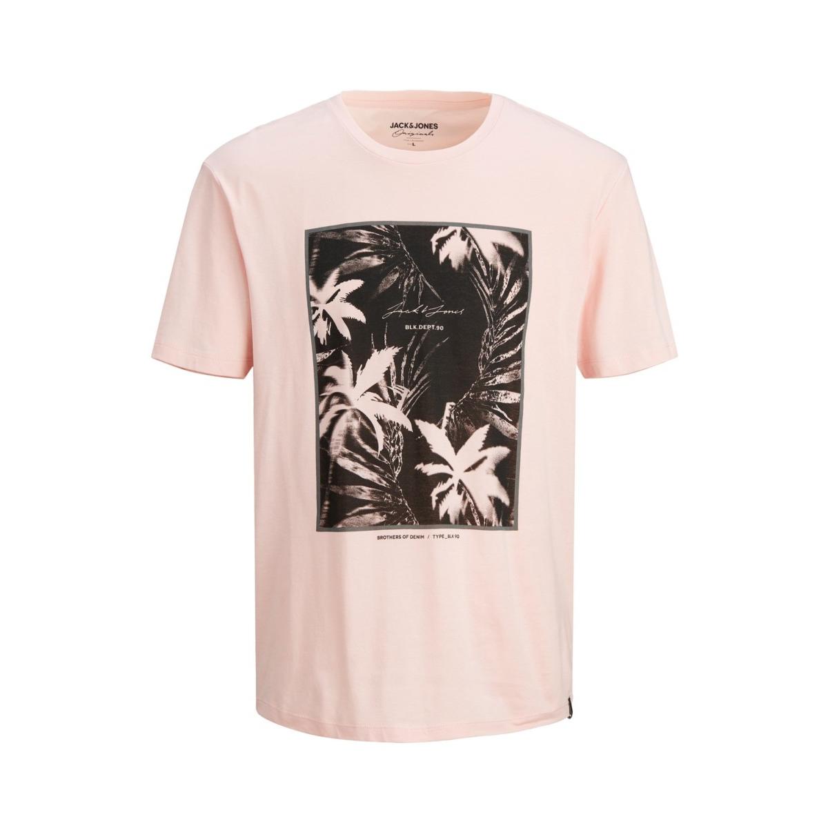 jj__3597940__front (1) JACK & JONES - JORCOCO LOGO TEE SS CREW NECK BLK - 12188653 PEACHSKIN - Image 1