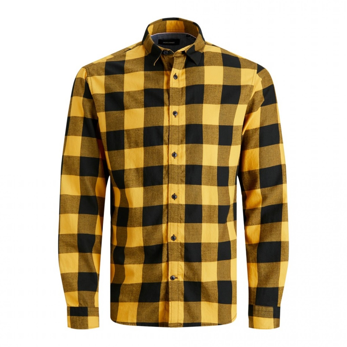 12181602_3650394_front JACK & JONES - JJEGINGHAM TWILL SHIRT L/S NOOS - 12181602 GOLDEN ORANGE - Image 1