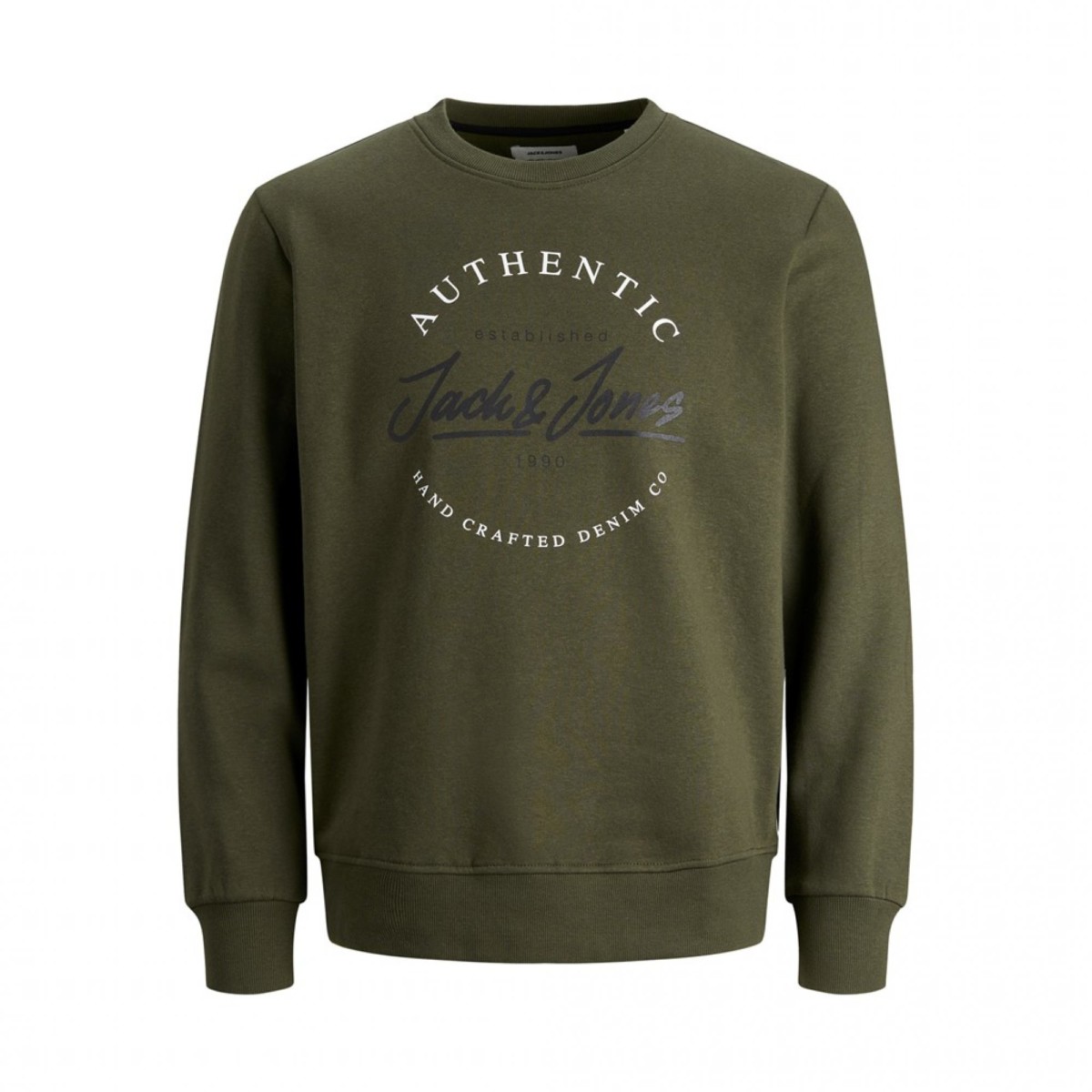 12188840_3600158_front JACK & JONES - JJHERO SWEAT CREW NECK - 12188840 FOREST NIGHT - Image 1