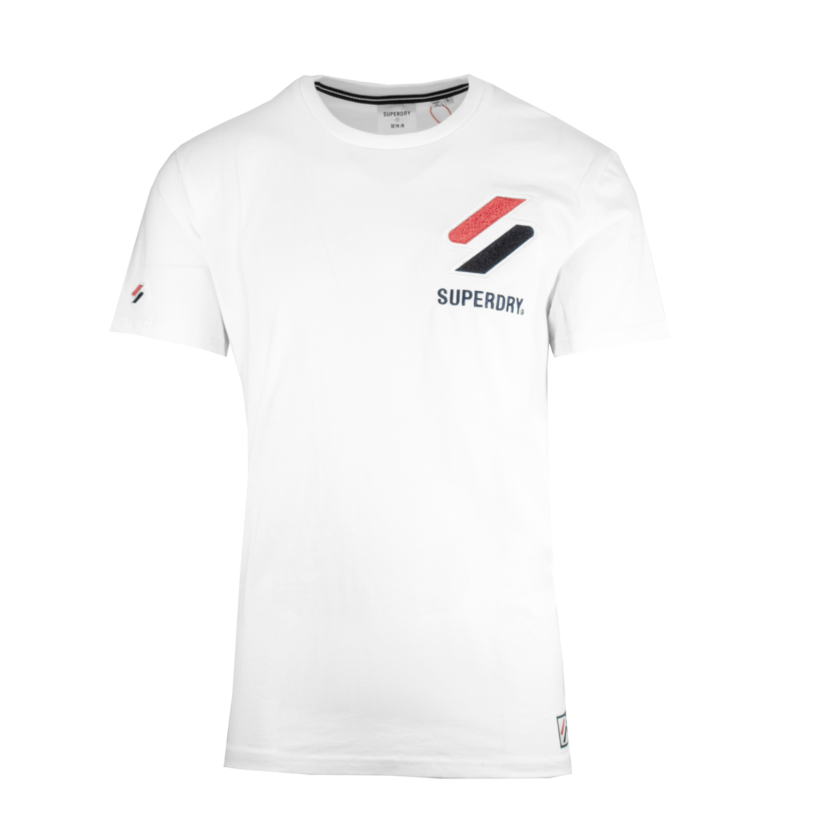 SUPERDRY - SPORTSTYLE CHENILLE TEE - M1011031A-01C OPTIC WHITE (1) SUPERDRY - SPORTSTYLE CHENILLE TEE - M1011031A-01C OPTIC WHITE - Image 1