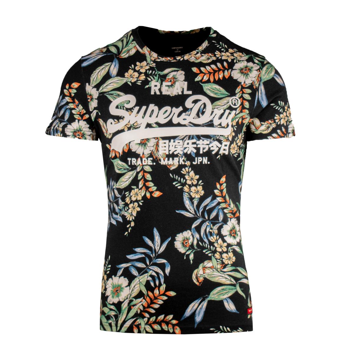 SUPERDRY - VL AOP TEE - M1010999A-4HA BLACK HAWAIIAN (1) SUPERDRY - VL AOP TEE - M1010999A-4HA BLACK HAWAIIAN - Image 1