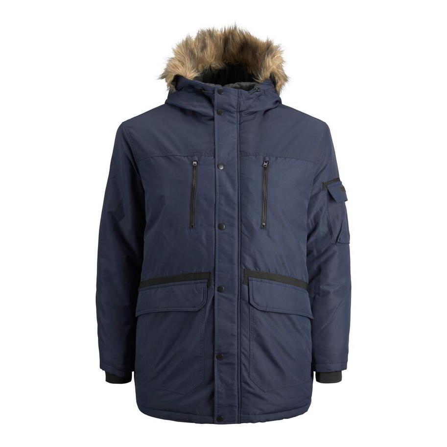 12194744_NavyBlazer_001_ProductLarge JACK & JONES - JJEGLOBE PARKA PS NOOS - 12194744 NAVY BLAZER - Image 1