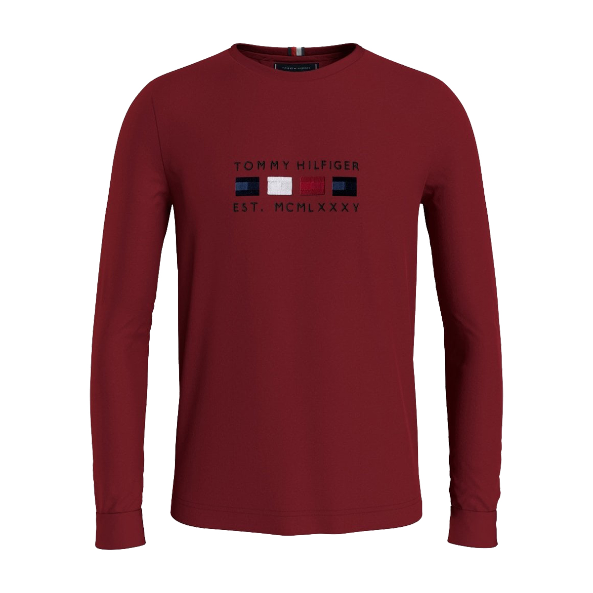TOMMY HILFIGER - FOUR FLAGS LONG SLEEVE TEE - MW0MW20163-XIT REGATTA RED TOMMY HILFIGER - FOUR FLAGS LONG SLEEVE TEE - MW0MW20163-XIT REGATTA RED - Image 1