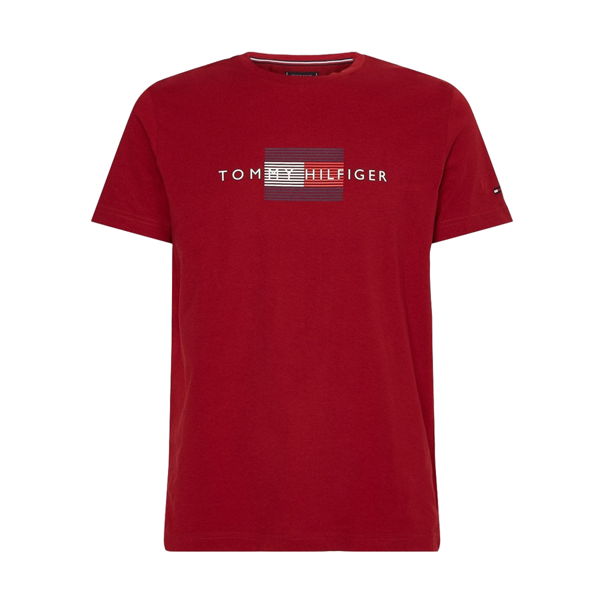 TOMMY HILFIGER - LINES HILFIGER TEE - MW0MW20164-XIT REGATTA RED TOMMY HILFIGER - LINES HILFIGER TEE - MW0MW20164-XIT REGATTA RED - Image 1