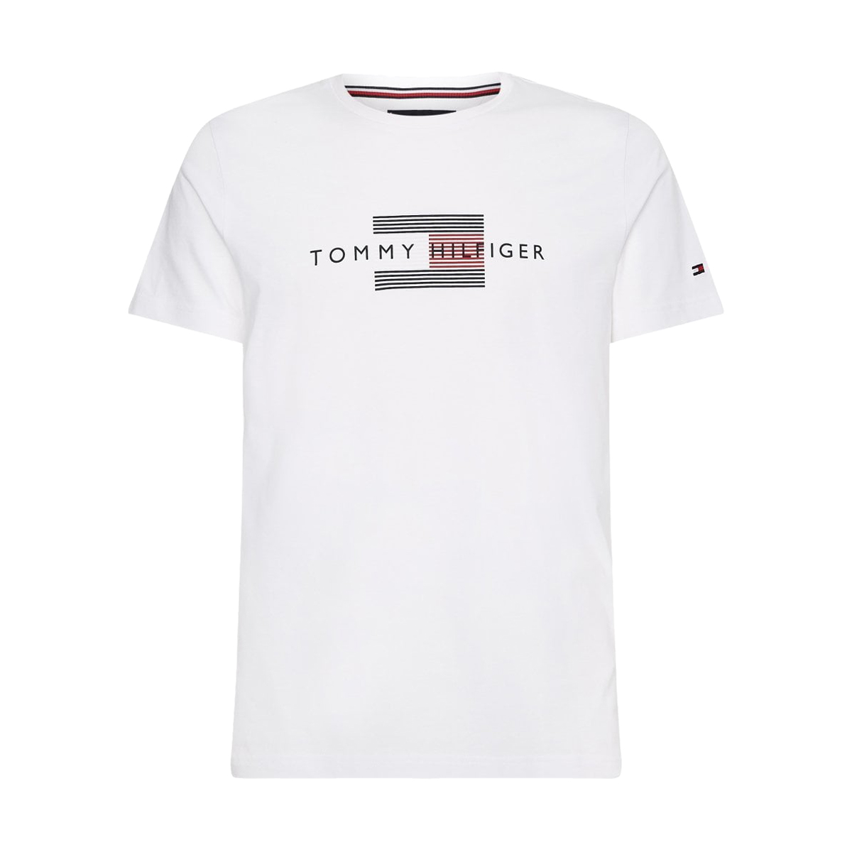 TOMMY HILFIGER - LINES HILFIGER TEE - MW0MW20164-YBR WHITE TOMMY HILFIGER - LINES HILFIGER TEE - MW0MW20164-YBR WHITE - Image 1