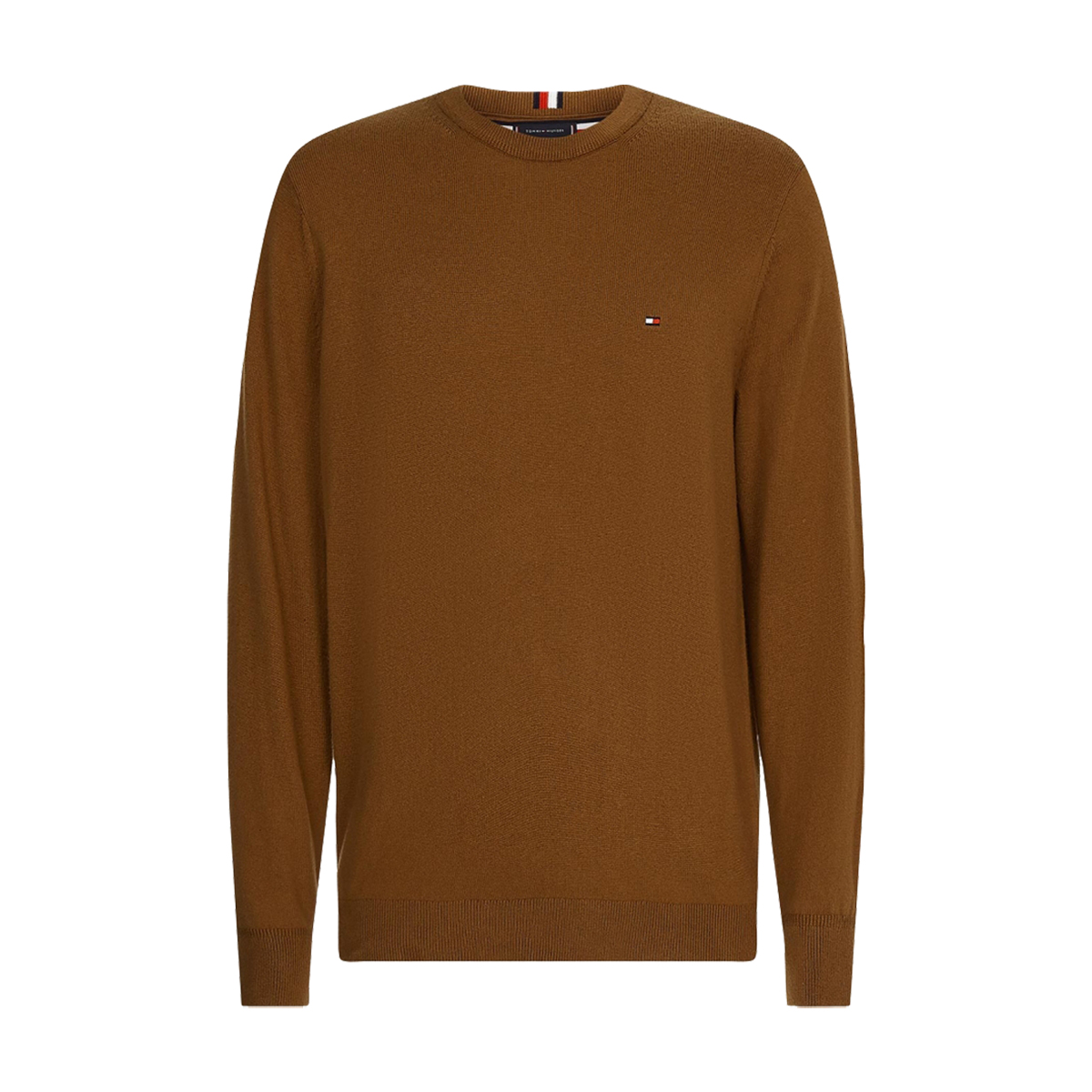 TOMMY HILFIGER - PIMA COTTON CASHMERE CREW NECK - MW0MW11674-GWP HIGHLAND KHAKI TOMMY HILFIGER - PIMA COTTON CASHMERE CREW NECK - MW0MW11674-GWP HIGHLAND KHAKI - Image 1
