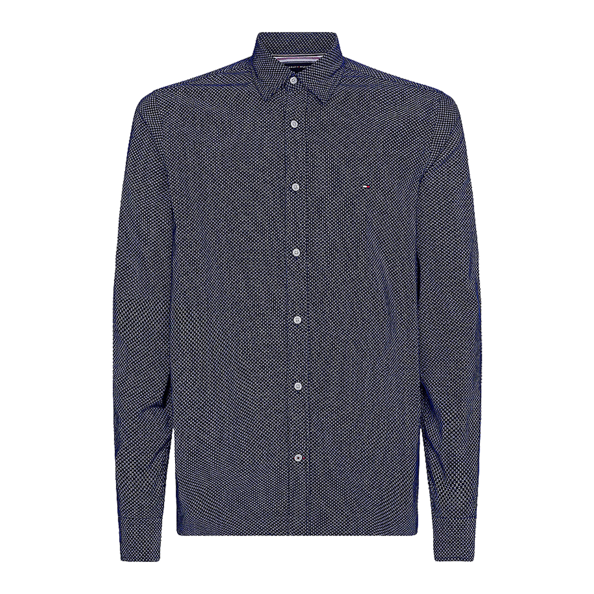TOMMY HILFIGER - SLIM CORDUROY MINI GEO PRT SHIRT - MW0MW20548-0GY CARBON NAVY TOMMY HILFIGER - SLIM CORDUROY MINI GEO PRT SHIRT - MW0MW20548-0GY CARBON NAVY - Image 1