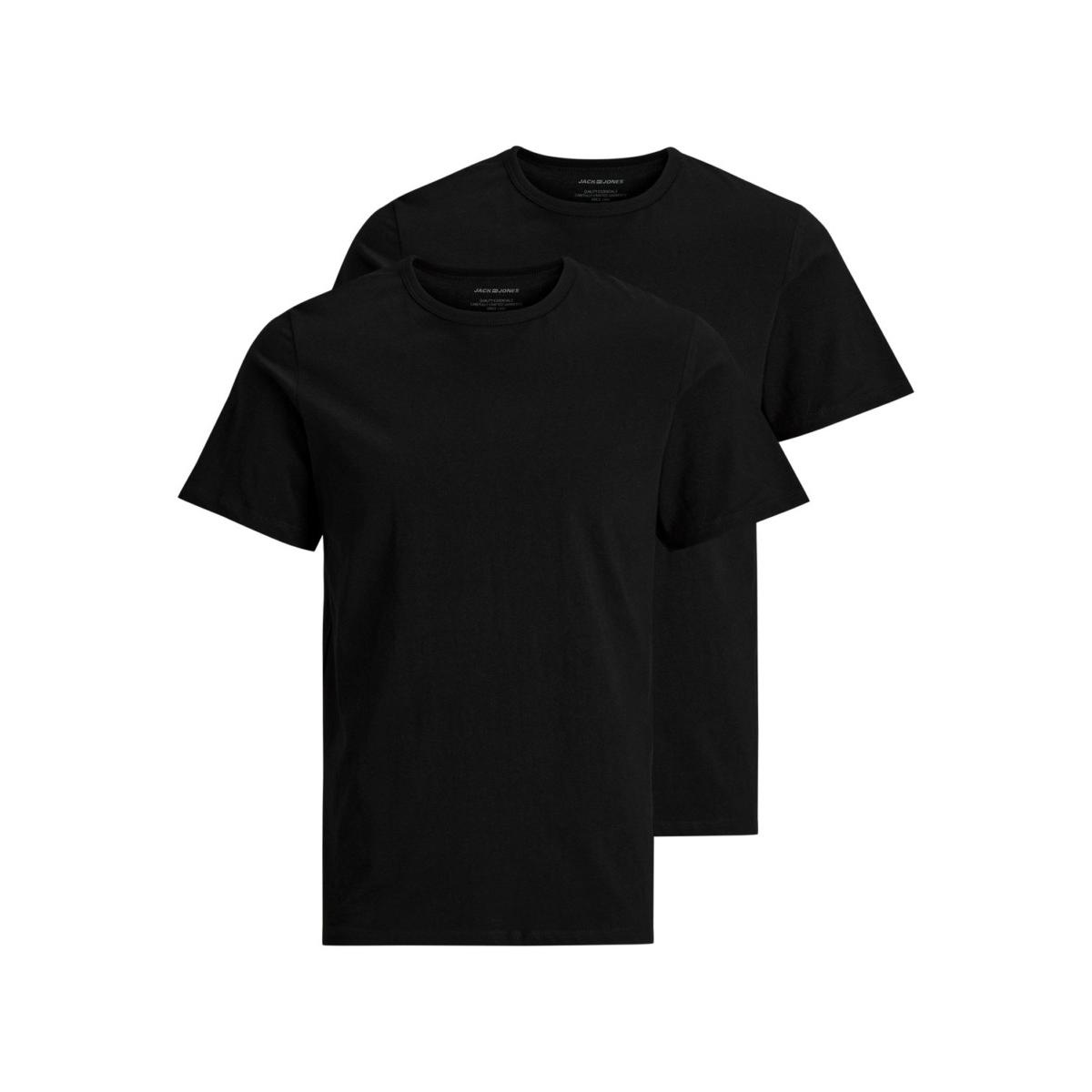 jj__2716004__front JACK & JONES NOOS - JACBASIC CREW NECK TEE SS 2 PACK NOOS - 12133913 BLACK - Image 1