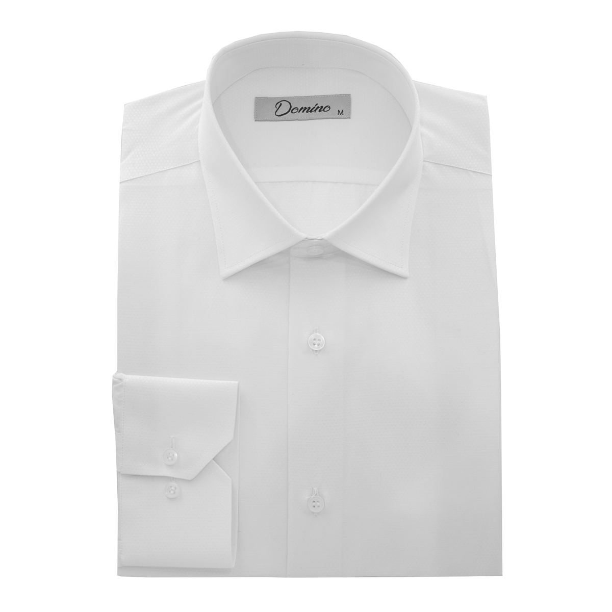 DOMINO – LS SHIRT -20.736 WHITE (1) DOMINO – L/S SHIRT -20.736 WHITE - Image 1