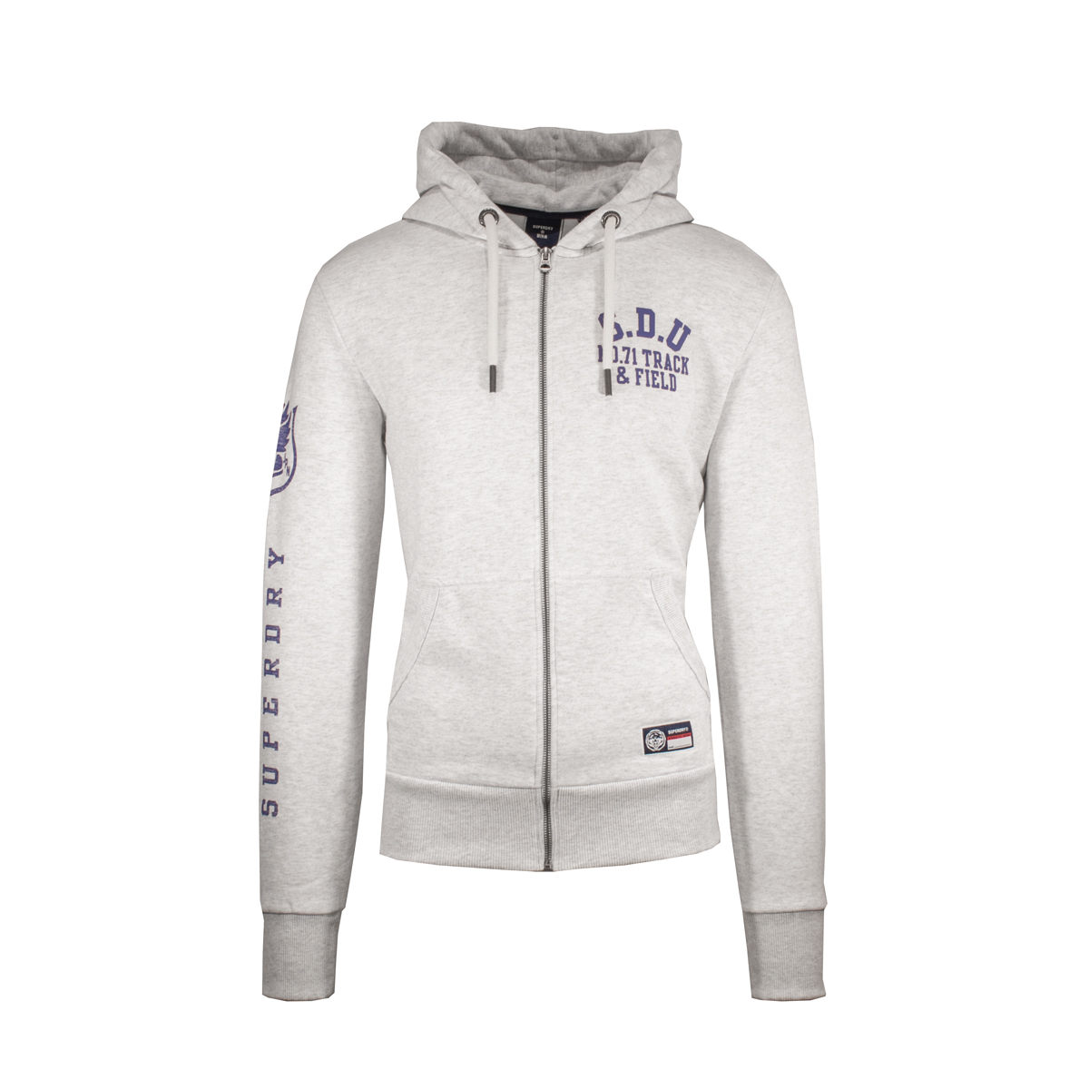 SUPERDRY - T&F ZIPHOOD - M2011455A-5WB GLACIER GREY MARL (1) SUPERDRY - T&F ZIPHOOD - M2011455A-5WB GLACIER GREY MARL - Image 1