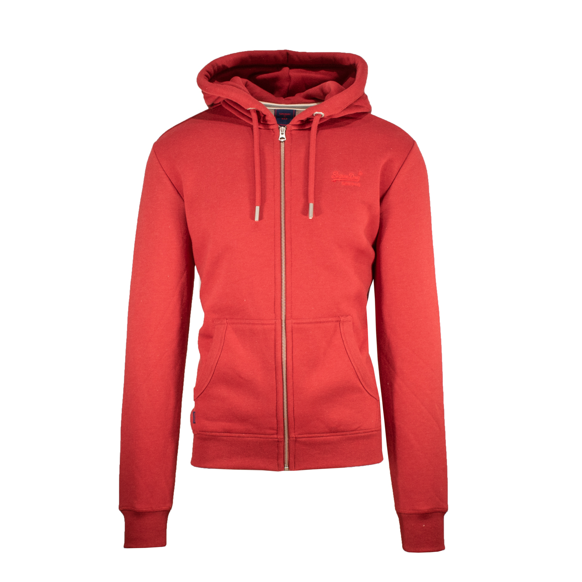 SUPERDRY - VINTAGE LOGO EMB ZIPHOOD BB NO - M2011449A-0FL RICH RED MARL (1) SUPERDRY - VINTAGE LOGO EMB ZIPHOOD BB NO - M2011449A-0FL RICH RED MARL - Image 1