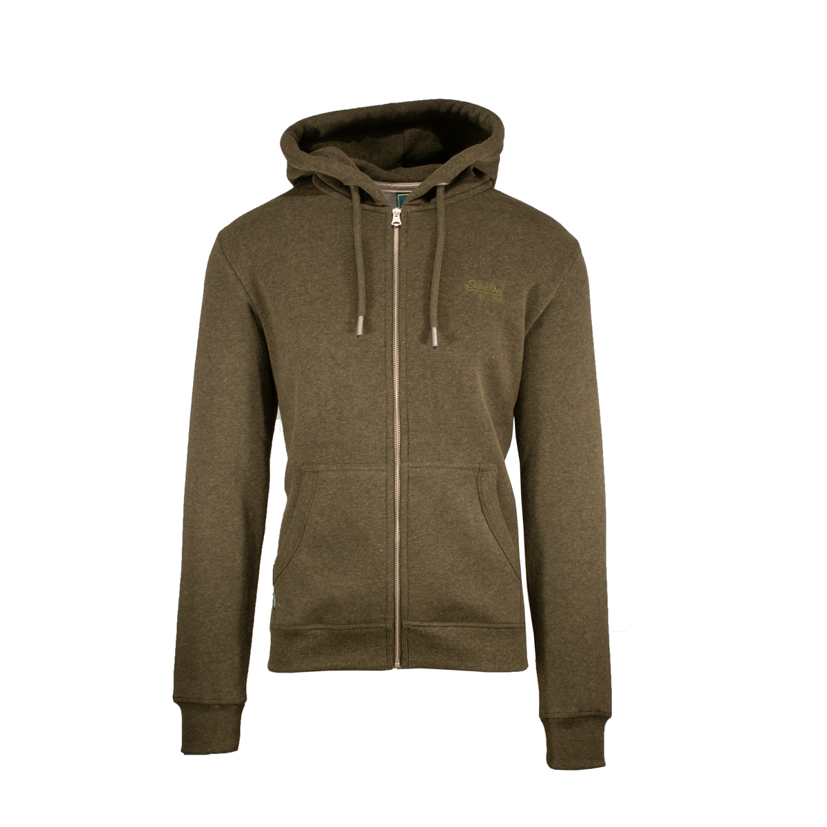 SUPERDRY - VINTAGE LOGO EMB ZIPHOOD BB NO - M2011449A-AA5 OLIVE MARL (1) SUPERDRY - VINTAGE LOGO EMB ZIPHOOD BB NO - M2011449A-AA5 OLIVE MARL - Image 1