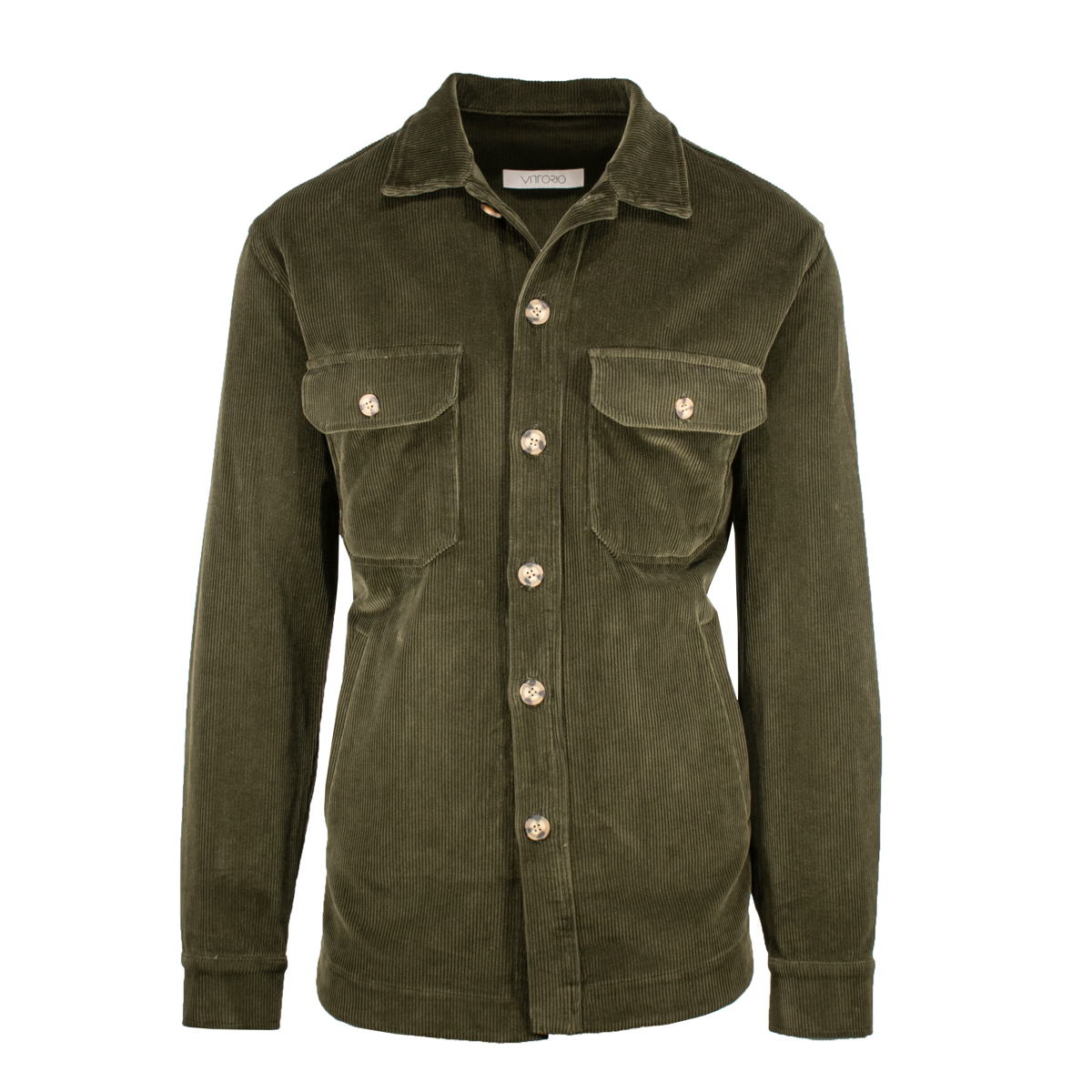 VITTORIO - OVERSHIRT CORDUROY 300-2122-001 OLIVE (1) VITTORIO - OVERSHIRT CORDUROY 300-2122-001 OLIVE - Image 1