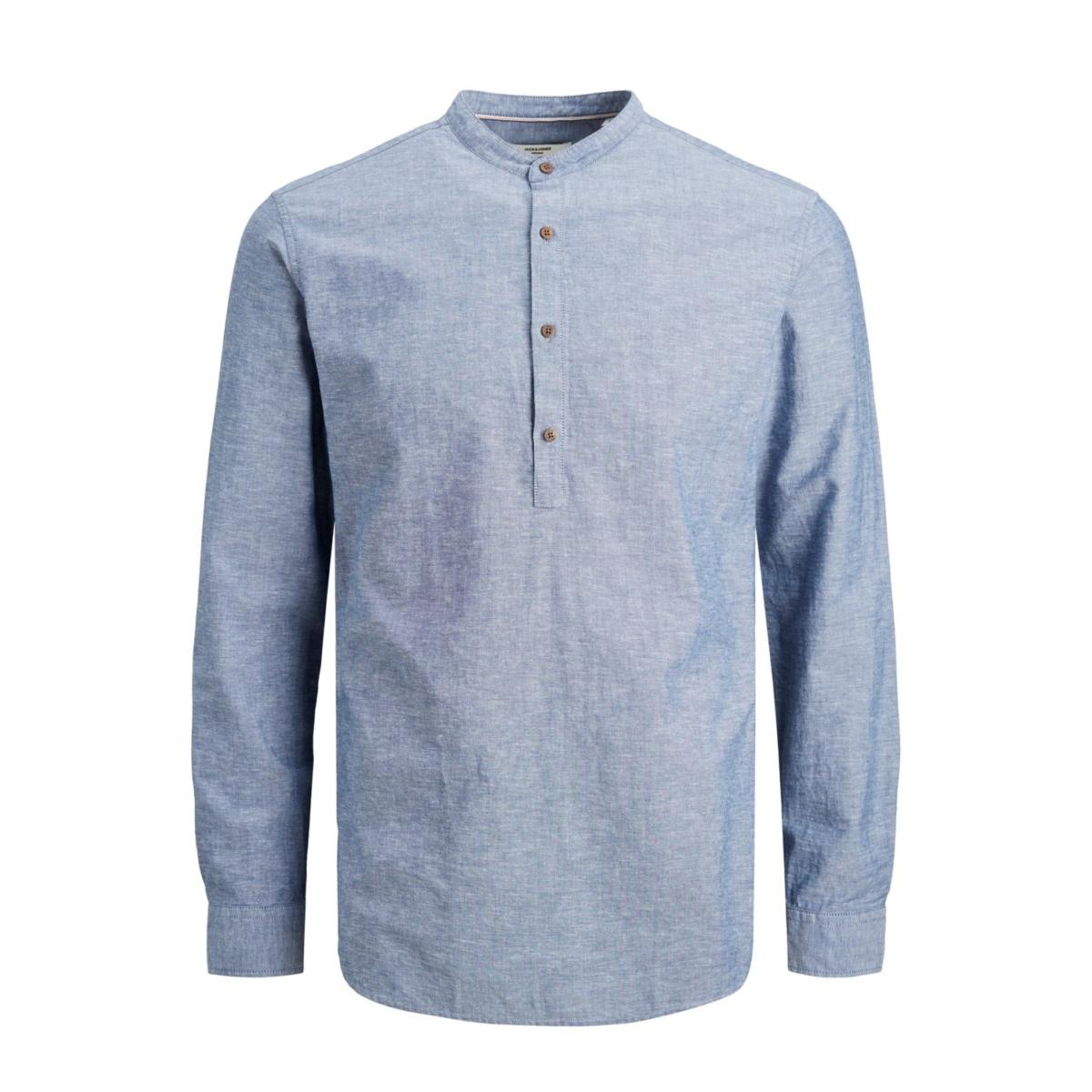 jj__3520813__front JACK & JONES - JPRBLASUMMER BAND TUNIC SHIRT L/S STS - 12183320 FADED DENIM - Image 1