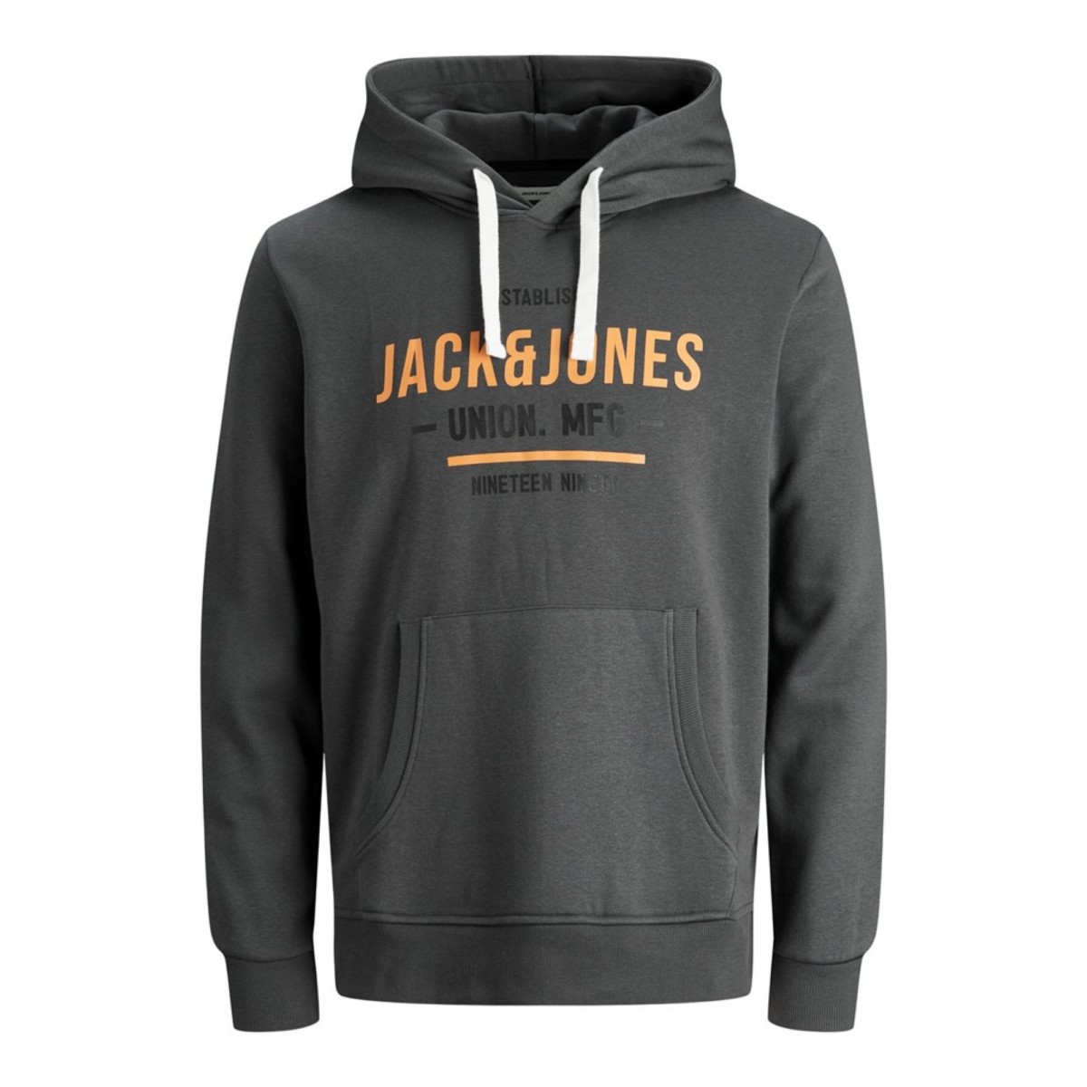 12188849_3600190_front JACK & JONES - JJHERRO SWEAT HOOD - 12188849 ASPHALT - Image 1