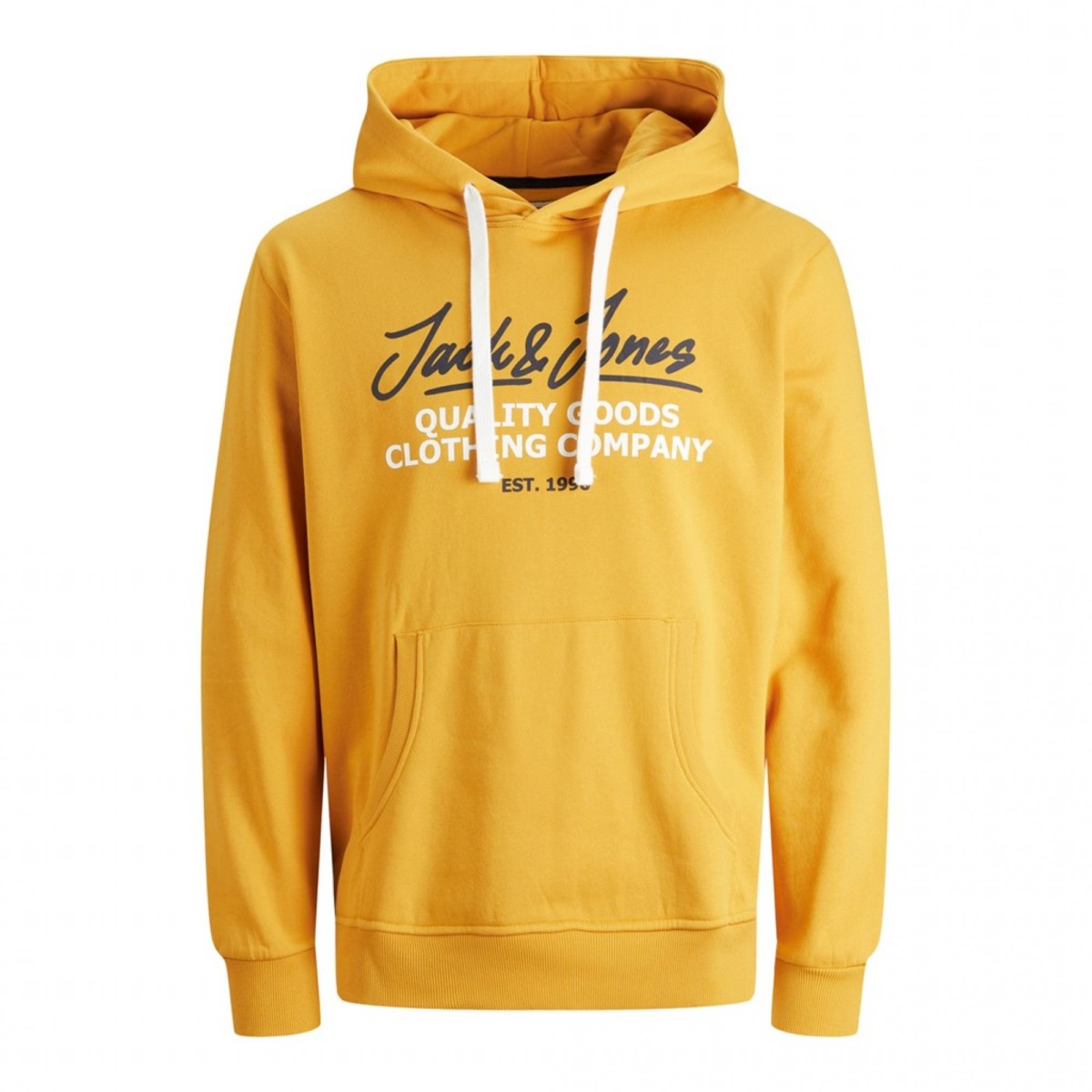 12188849_3646422_front JACK & JONES - JJHERRO SWEAT HOOD - 12188849 GOLDEN ORANGE - Image 1