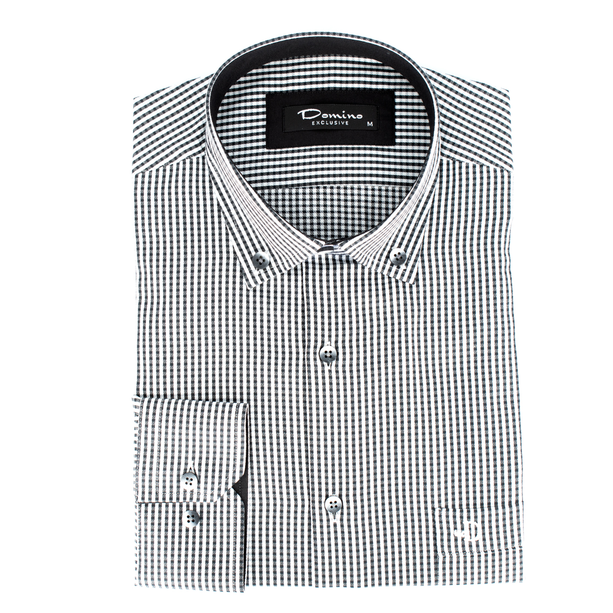 DOMINO - LS SHIRT - 28.769-3 BLACK (1) DOMINO - L/S SHIRT - 28.769-3 BLACK - Image 1