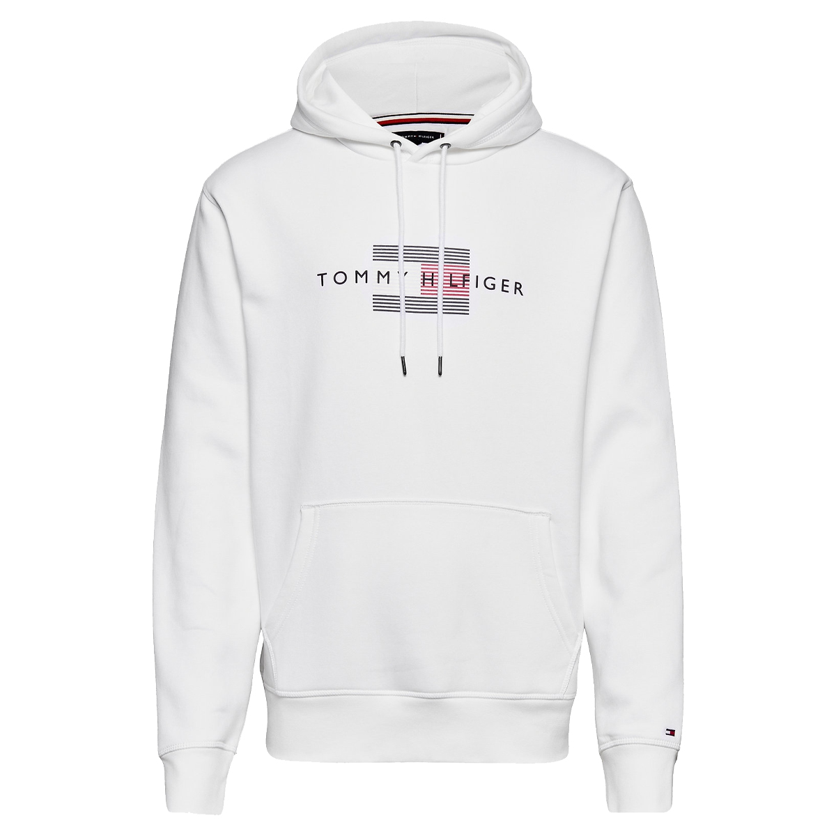 TOMMY HILFIGER - LINES HILFIGER HOODY - MW0MW20952-YBR WHITE TOMMY HILFIGER - LINES HILFIGER HOODY - MW0MW20952-YBR WHITE - Image 1