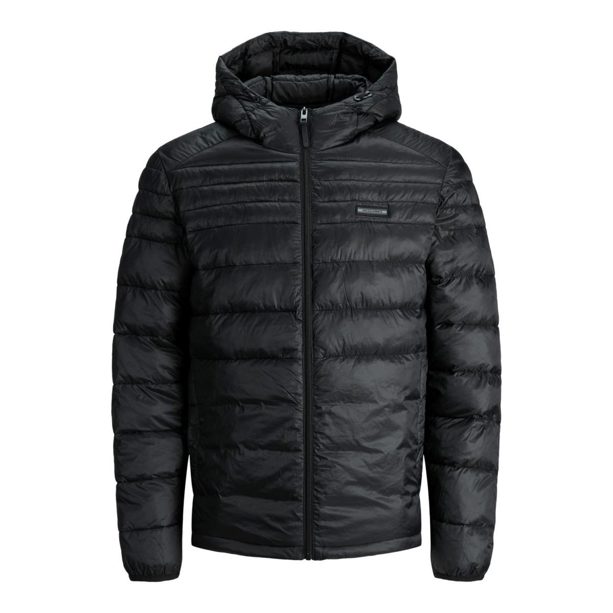 jj__3613368__front JACK & JONES - JJEACE PUFFER HOOD NOOS - 12189882 BLACK - Image 1
