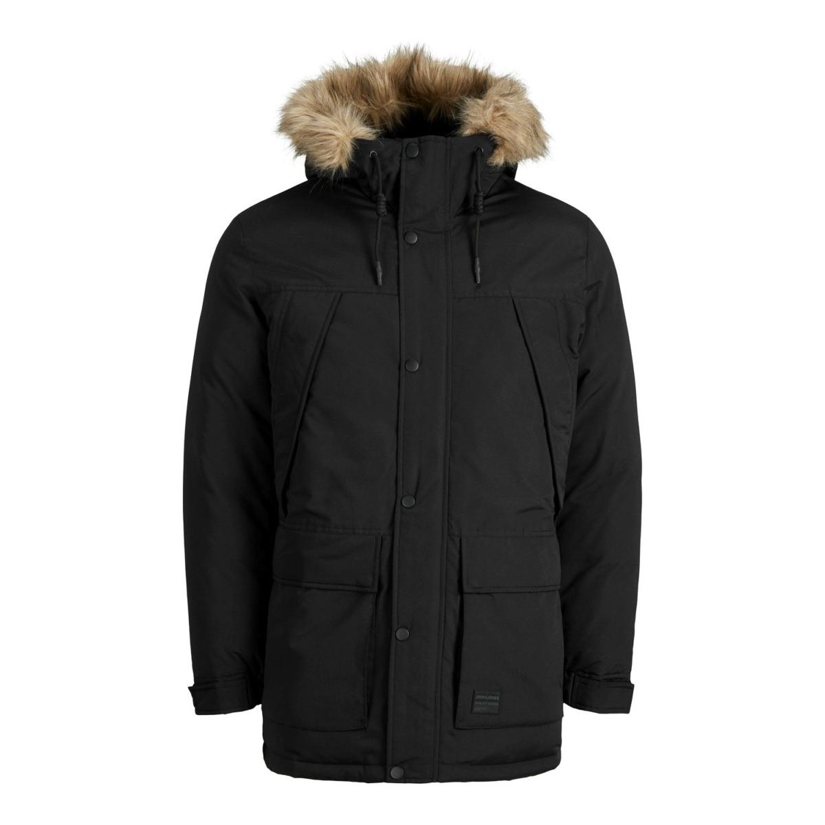 jj__3617062__front JACK & JONES - JJSUPER PARKA - 12190042 BLACK - Image 1