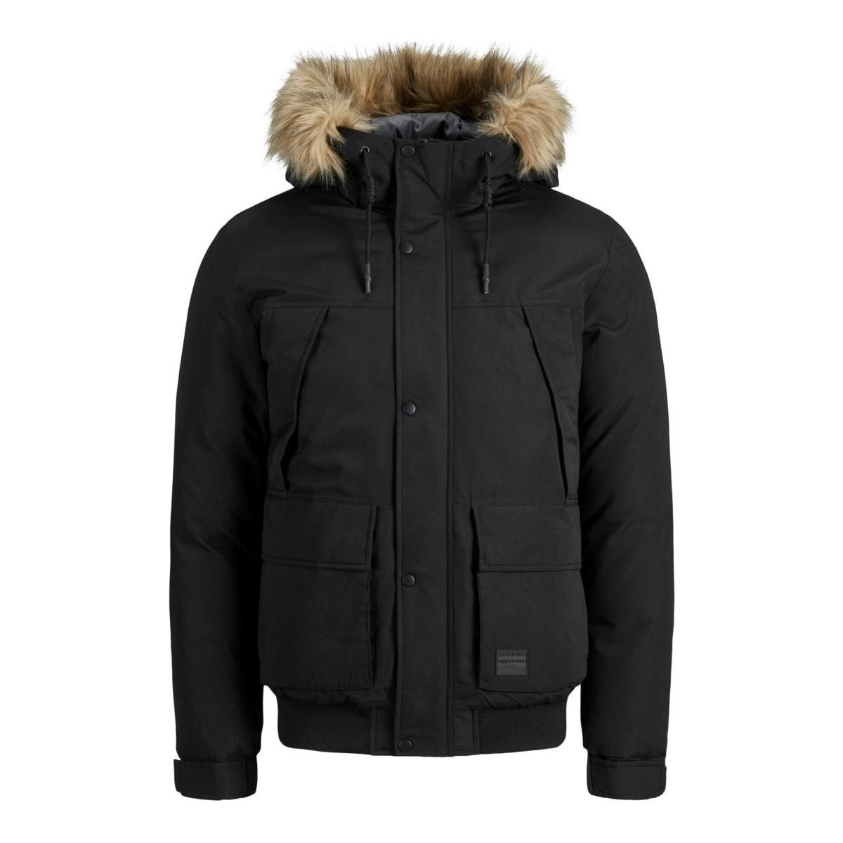 jj__3617108__front JACK & JONES - JJSUPER BOMBER - 12190044 BLACK - Image 1