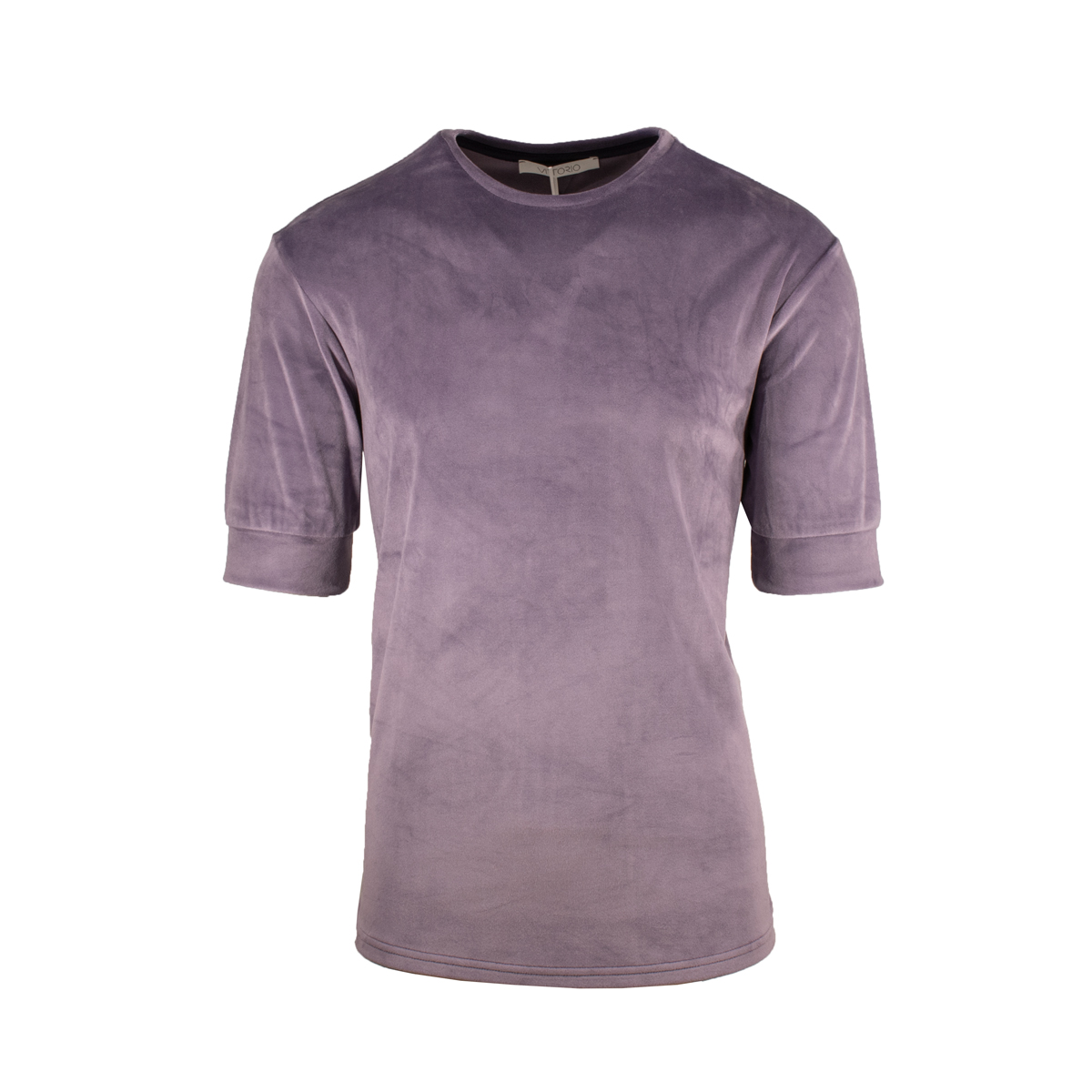 VITTORIO - VELOUR T-SHIRT 200-2122-005-D PURPLE VITTORIO - VELOUR T-SHIRT 200-2122-005-D PURPLE - Image 1