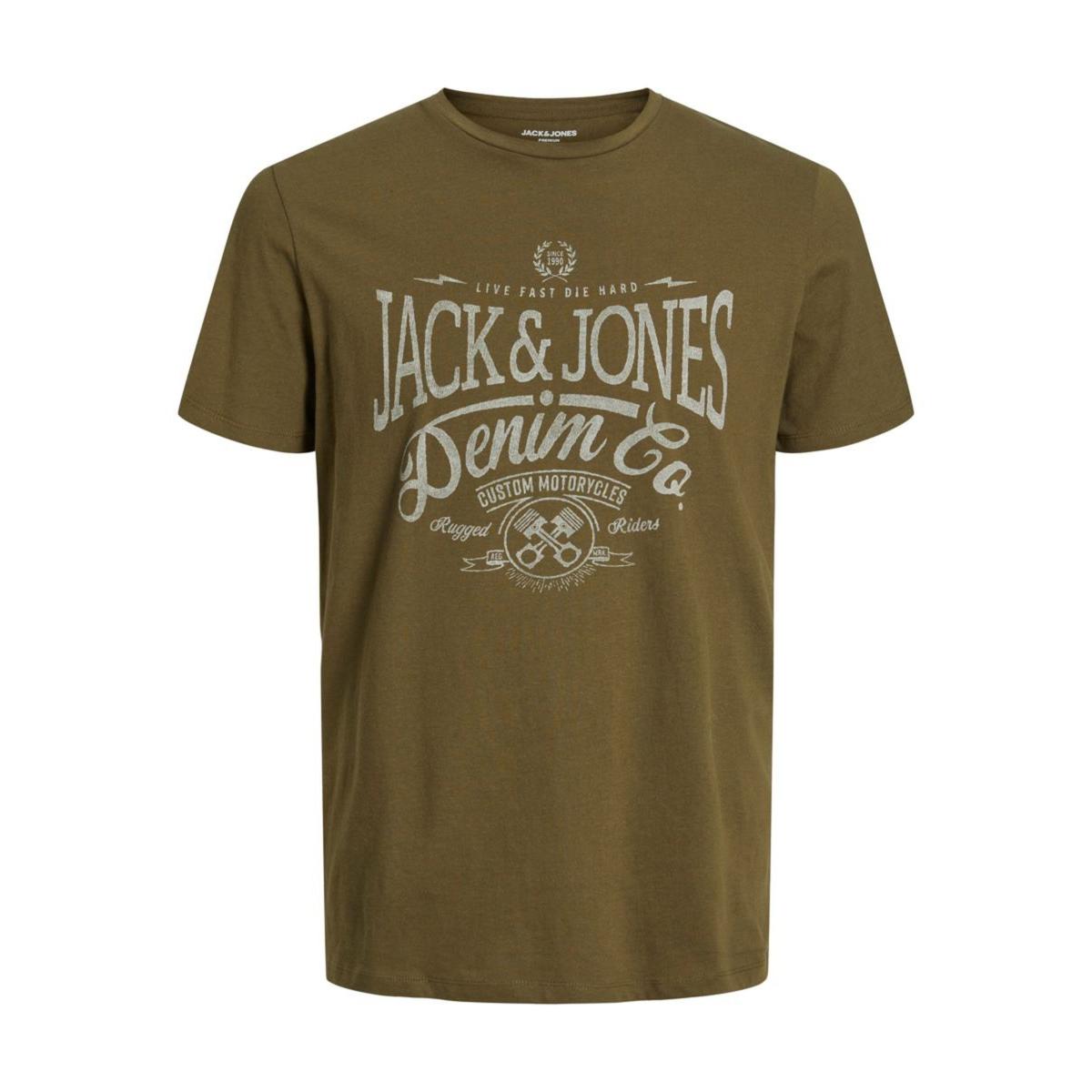 12208452_DarkOlive_001_ProductLarge JACK & JONES - JPRBLUBOOSTER SS TEE CREW NECK JAN22 - 12208452 DARK OLIVE - Image 1
