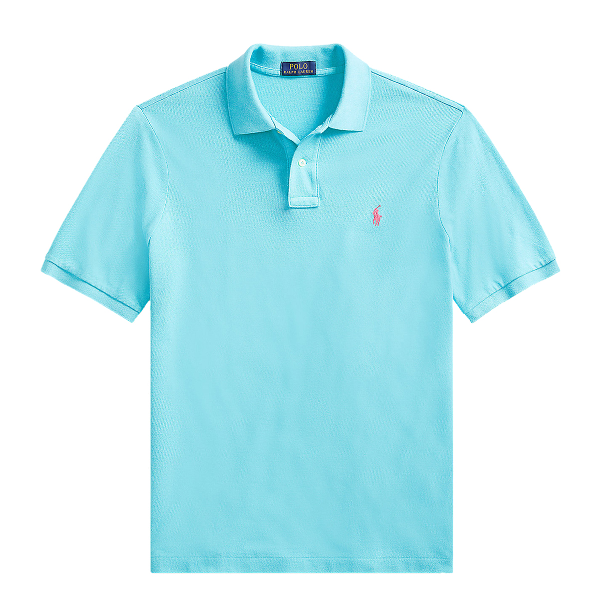POLO RALPH LAUREN - CUSTOM SLIM FIT MESH POLO SHIRT - 710782592-023 FRENCH TURQUOISE POLO RALPH LAUREN - CUSTOM SLIM FIT MESH POLO SHIRT - 710782592-023 FRENCH TURQUOISE - Image 1
