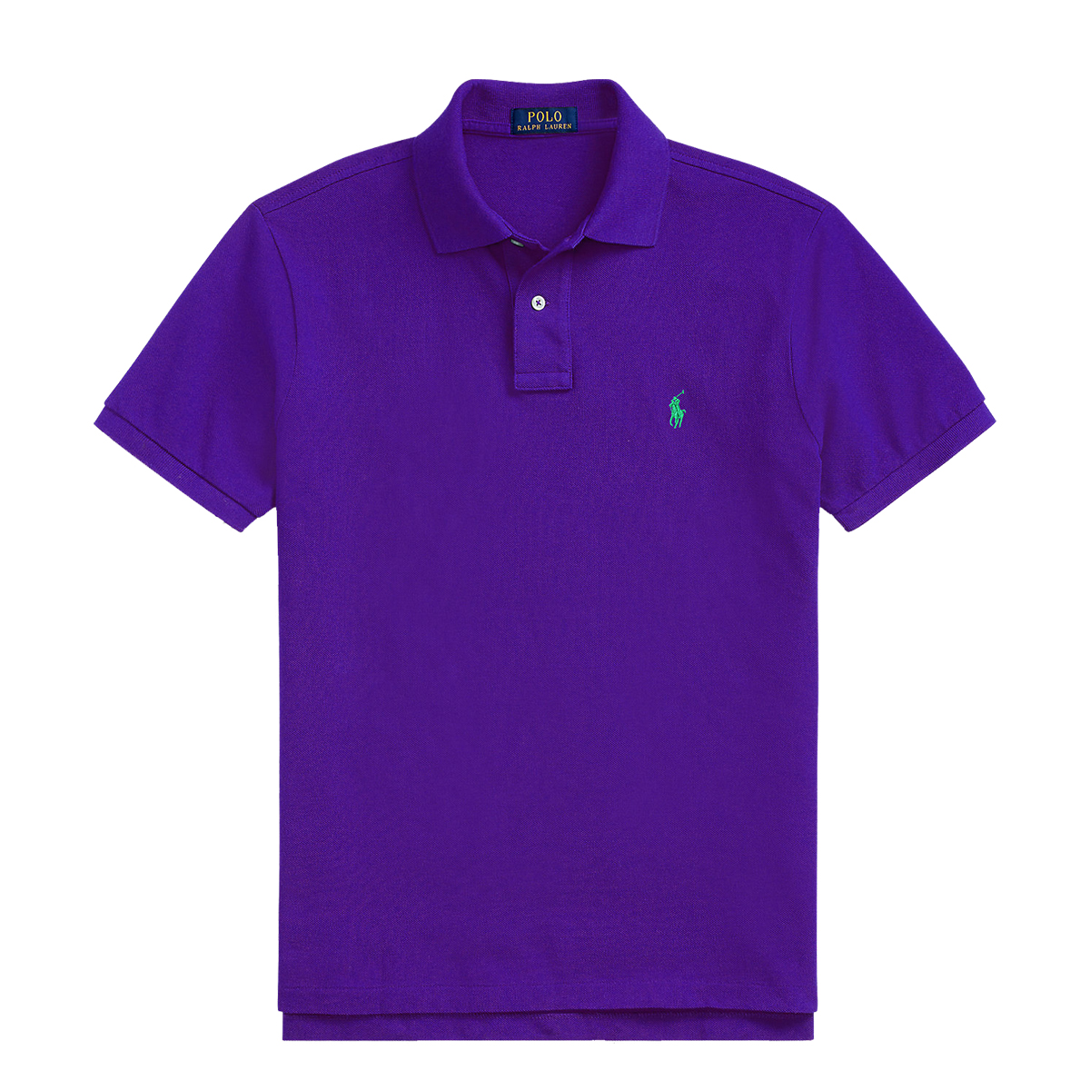 POLO RALPH LAUREN - CUSTOM SLIM FIT MESH POLO SHIRT - 710782592-027 CHALET PURPLE POLO RALPH LAUREN - CUSTOM SLIM FIT MESH POLO SHIRT - 710782592-027 CHALET PURPLE - Image 1