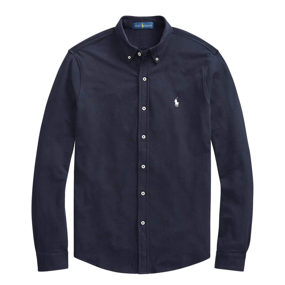 POLO RALPH LAUREN - FEATHERWEIGHT MESH SHIRT - 710654408-016 AVIATOR NAVY POLO RALPH LAUREN - FEATHERWEIGHT MESH SHIRT - 710654408-016 AVIATOR NAVY - Image 1