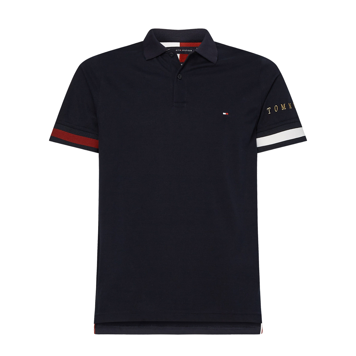 TOMMY HILFIGER - ICON FLAG CUFF SLIM POLO - MW0MW23961-DW5 DESERT SKY TOMMY HILFIGER - ICON FLAG CUFF SLIM POLO - MW0MW23961-DW5 DESERT SKY - Image 1