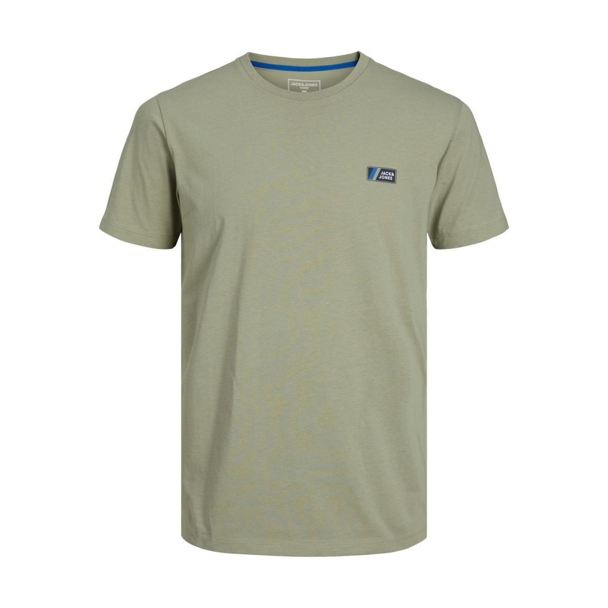 jj__3868016__front JACK & JONES - JCOJAKE BADGE TEE SS CREW NECK FST - 12208432 TEA - Image 1