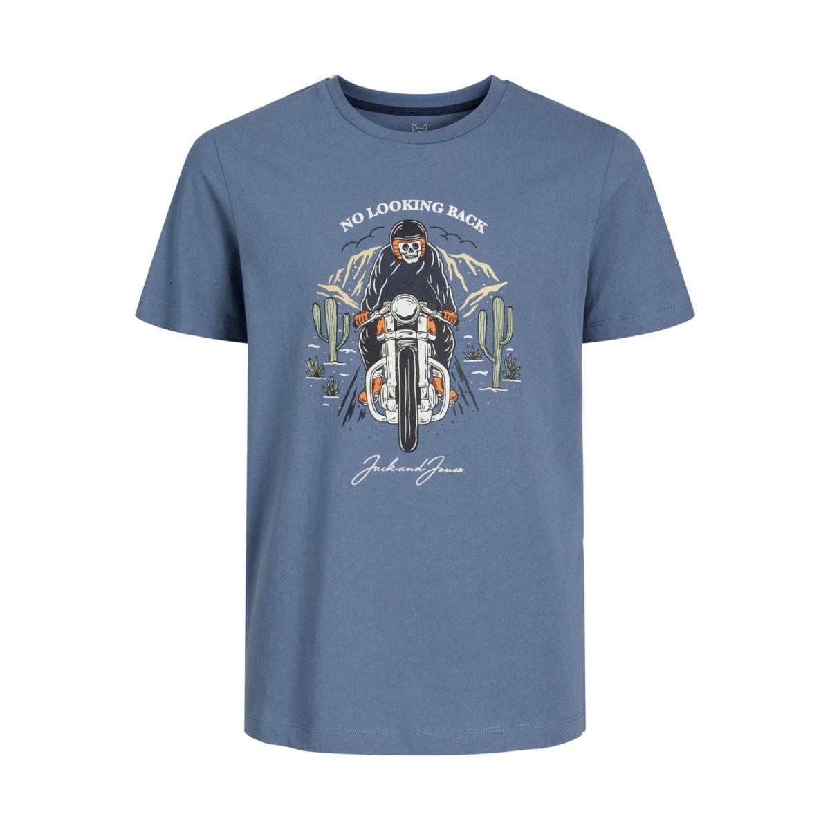 jj__3870745__front JACK & JONES - JORHEADER TEE SS CREW NECK FST - 12207679 BLUEFIN - Image 1