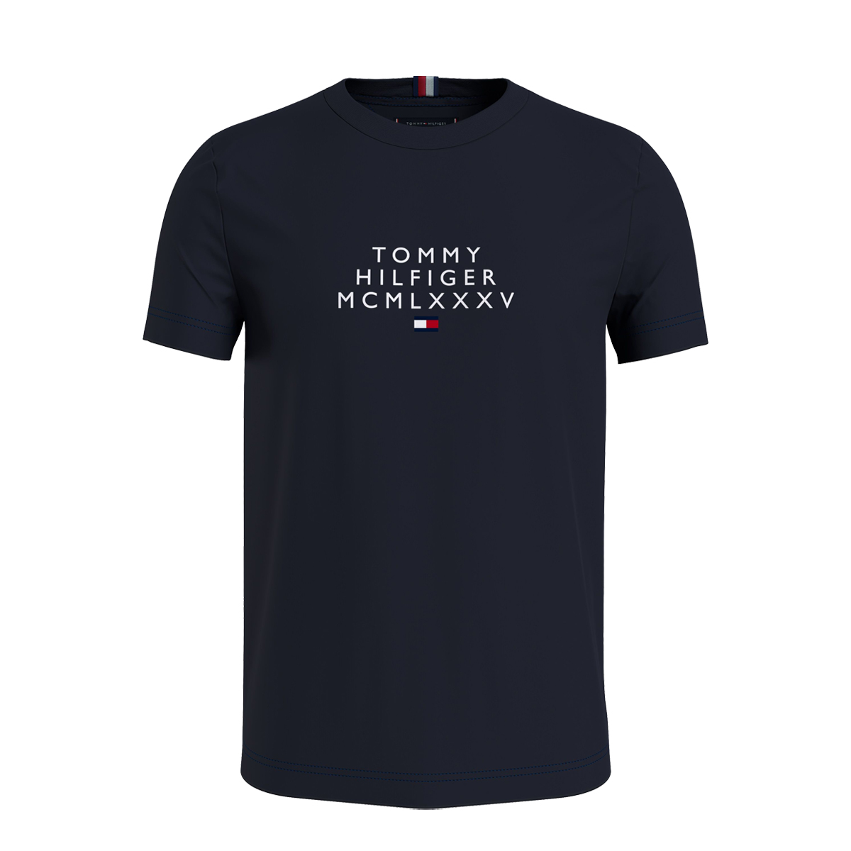 TOMMY HILFIGER - SMALL CENTRE GRAPHIC TEE - MW0MW24964-DW5 DESERT SKY TOMMY HILFIGER - BT SMALL CENTRE GRAPHIC TEE-B PLUSIZE - MW0MW27108-DW5 DESERT SKY - Image 1