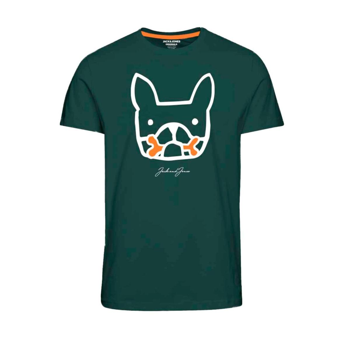 jj__12207693__back JACK & JONES - JORMATE TEE SS CREW NECK FST - 12207693 TREKKING GREEN - Image 1