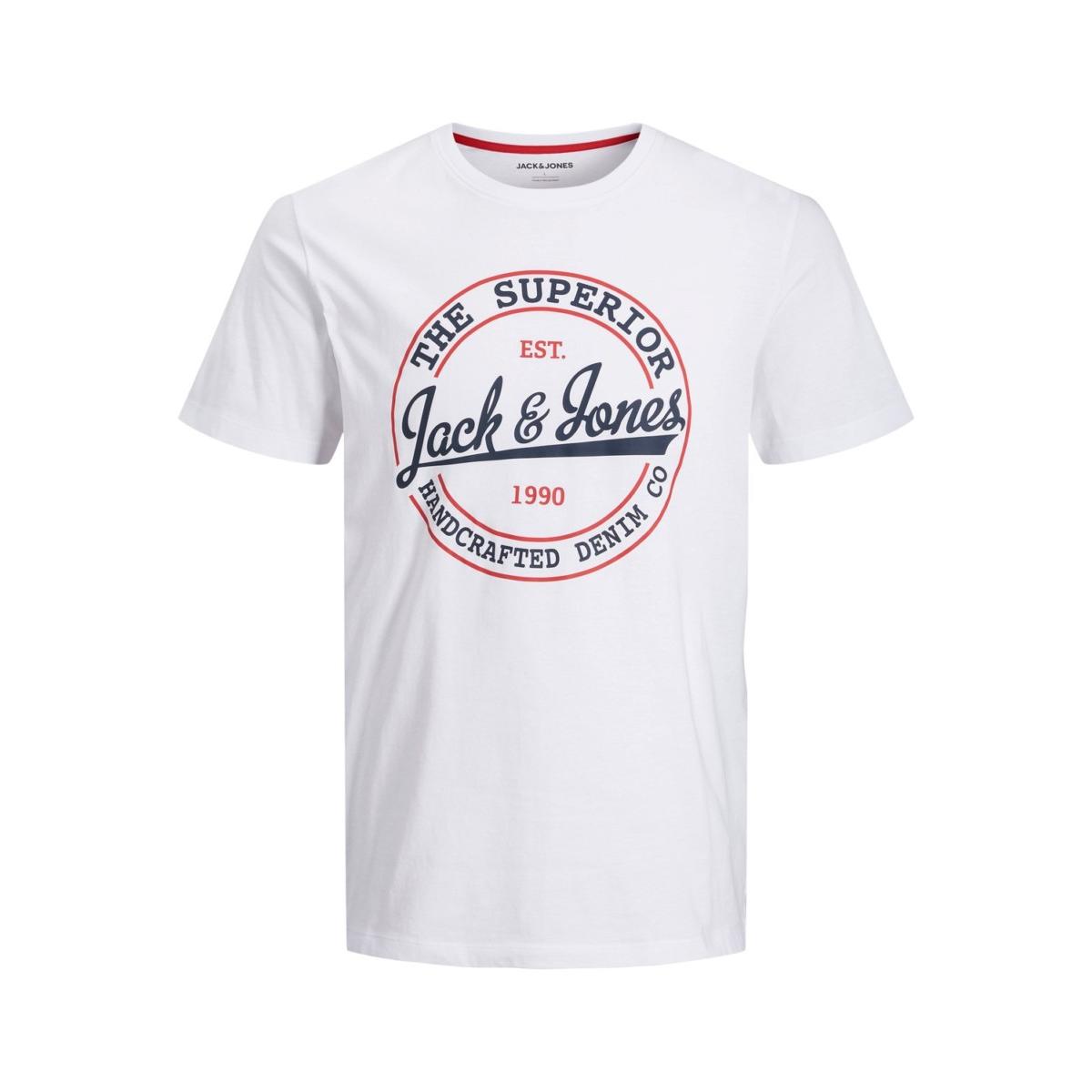 jj__3772042__front JACK & JONES - JJBRAT TEE SS - 12200530 WHITE - Image 1