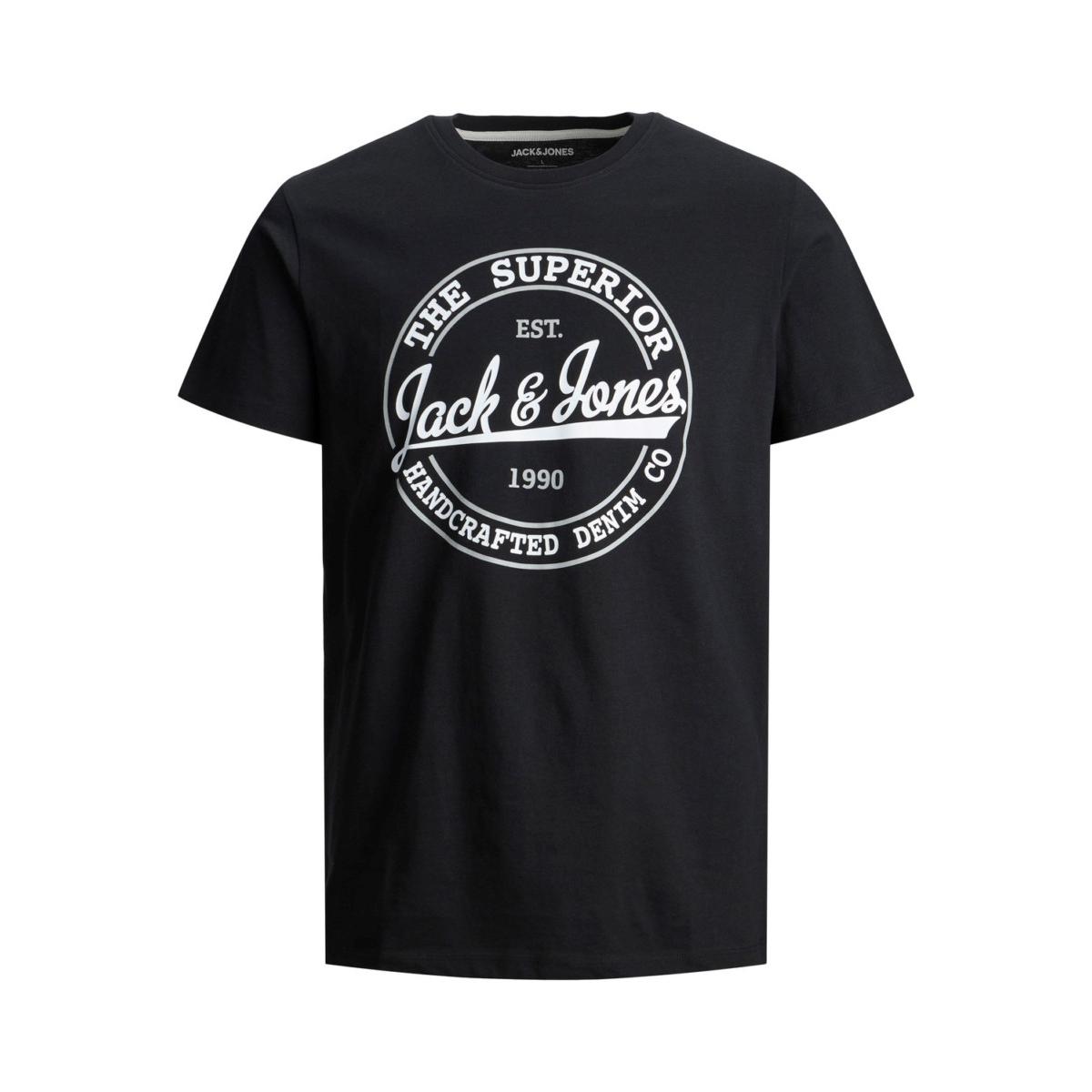 jj__3772043__front JACK & JONES - JJBRAT TEE SS - 12200530 BLACK - Image 1