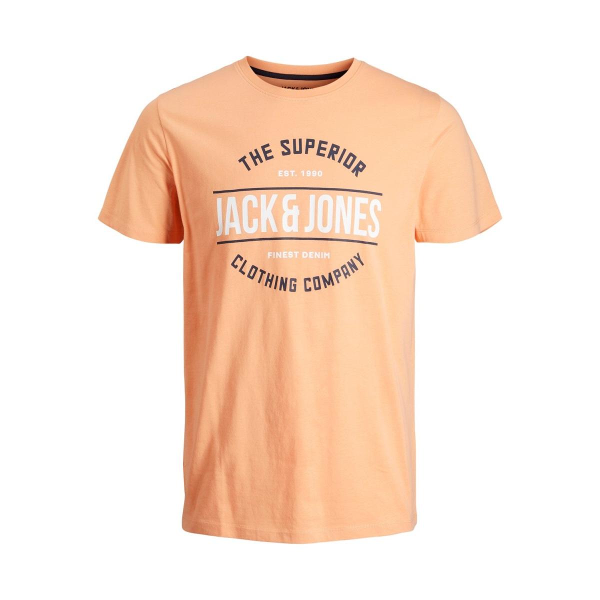 jj__3772045__front JACK & JONES - JJBRAT TEE SS - 12200530 SHELL CORAL - Image 1