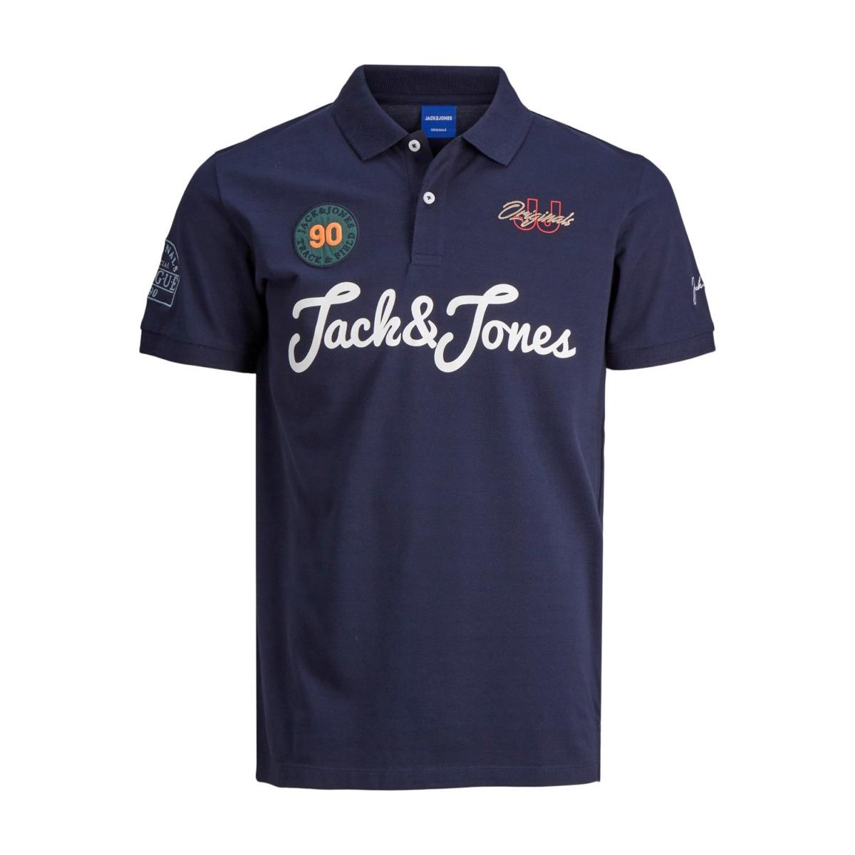 jj__3846595__front JACK & JONES - JORFRANCE POLO SS - 12206842 NAVY BLAZER - Image 1