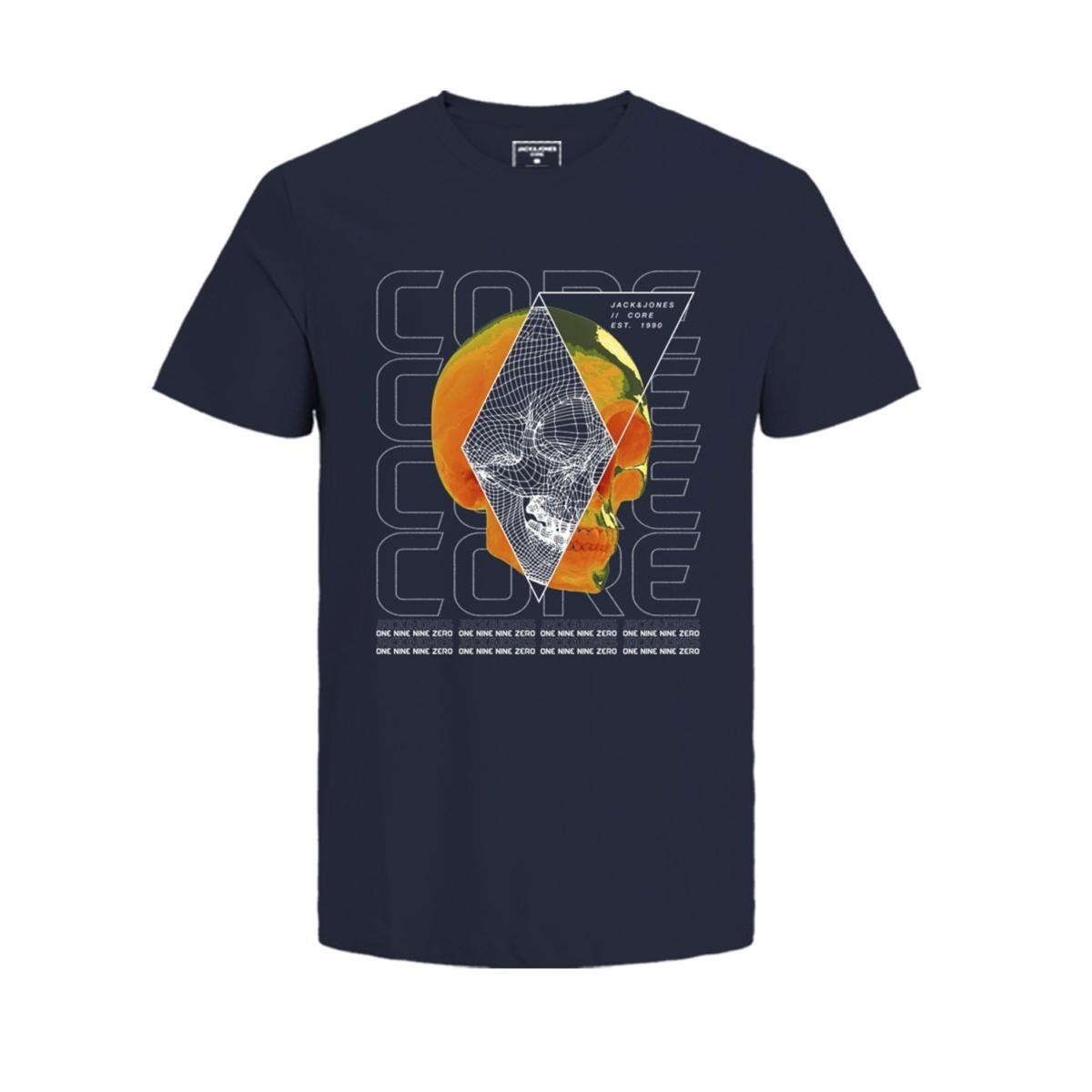 jj__3861838__front JACK & JONES - JCOKEVIN TEE SS CREW NECK FST - 12207494 NAVY BLAZER - Image 1