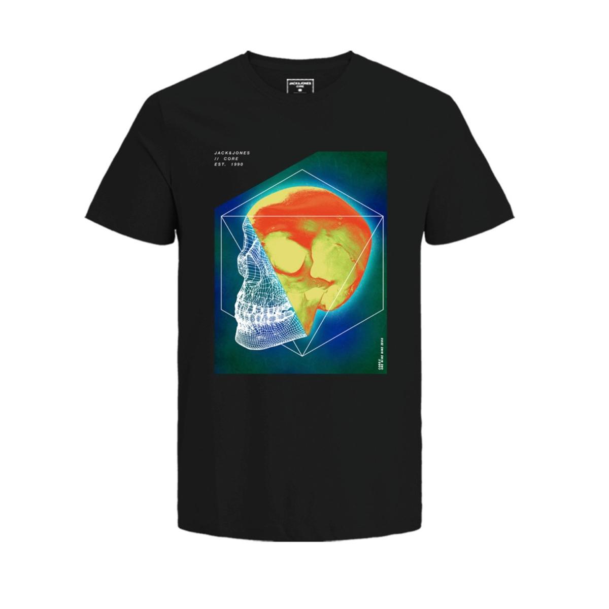 jj__3861840__front JACK & JONES - JCOKEVIN TEE SS CREW NECK FST - 12207494 BLACK - Image 1