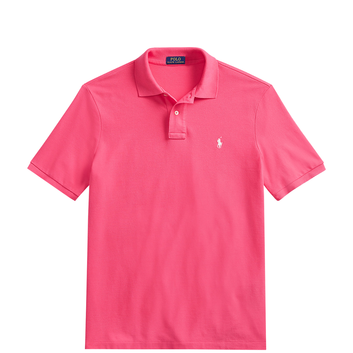 POLO RALPH LAUREN - CUSTOM SLIM FIT MESH POLO SHIRT - 710782592-007 HOT PINK POLO RALPH LAUREN - CUSTOM SLIM FIT MESH POLO SHIRT - 710782592-007 HOT PINK - Image 1