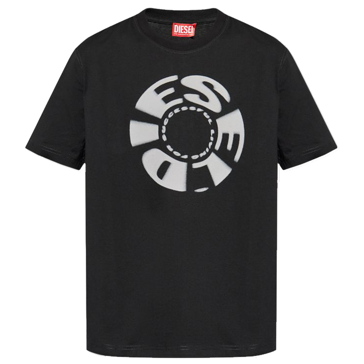 DIESEL - T-ADJUST-K9 T-SHIRT - A14790-0GRAI-9XX BLACK DIESEL - T-ADJUST-K9 T-SHIRT - A14790-0GRAI-9XX BLACK - Image 1