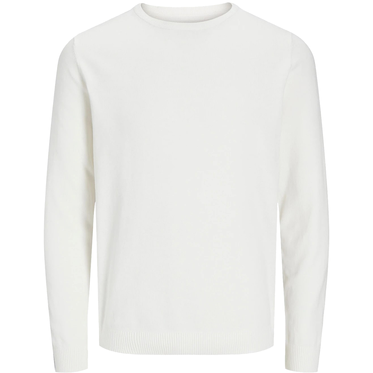 JACK & JONES - JJEBASIC KNIT CREW NECK NOOS - 12137190 WHITE JACK & JONES - JJEBASIC KNIT CREW NECK NOOS - 12137190 WHITE - Image 1
