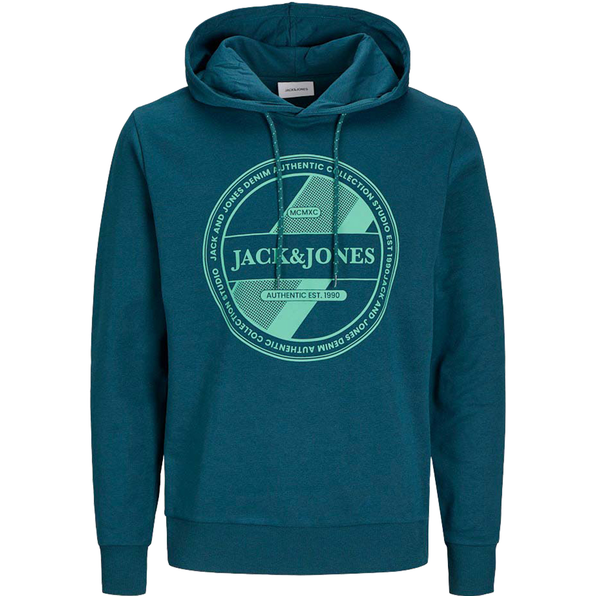 JACK & JONES - JJRIO SWEAT HOOD - 12256834 DEEP TEAL JACK & JONES - JJRIO SWEAT HOOD - 12256834 DEEP TEAL - Image 1