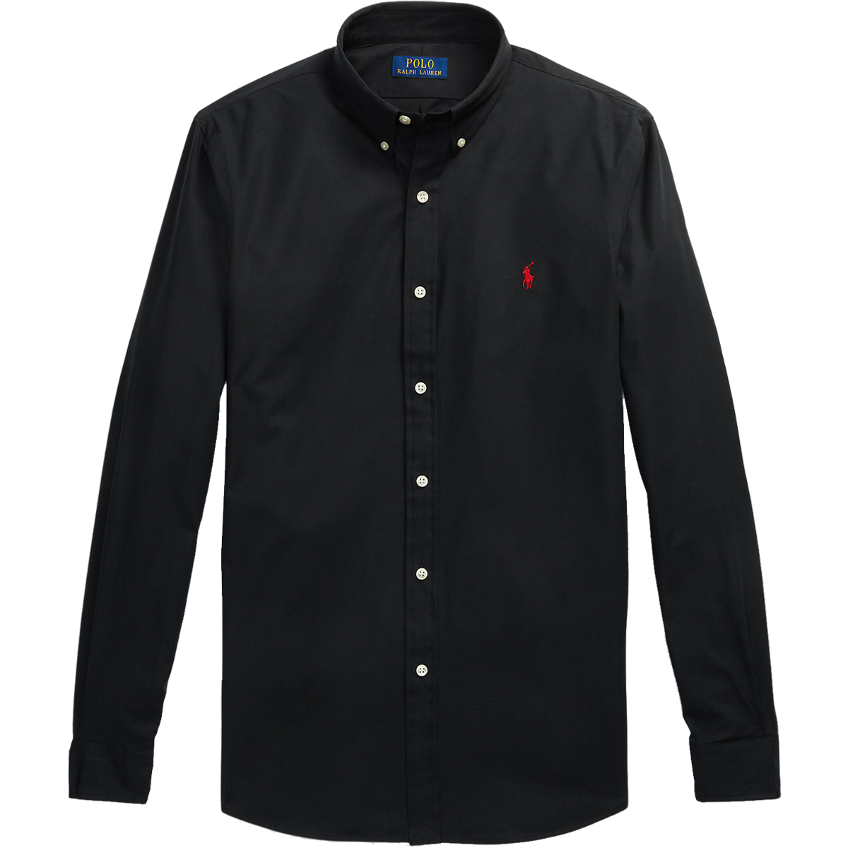 POLO RALPH LAUREN - SLIM FIT STRETCH POPLIN SHIRT - 710928254-006 BLACK POLO RALPH LAUREN - SLIM FIT STRETCH POPLIN SHIRT - 710928254-006 BLACK - Image 1
