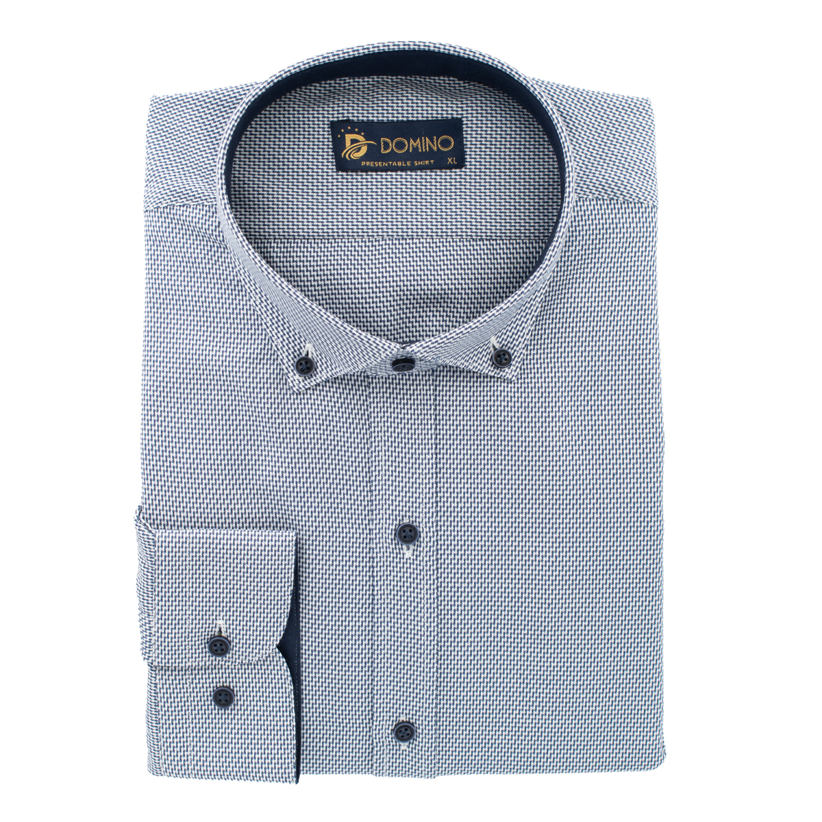 DOMINO - LS SHIRT - 29.644-3 DARK BLUE (1) DOMINO - L/S SHIRT - 29.644-3 DARK BLUE - Image 1