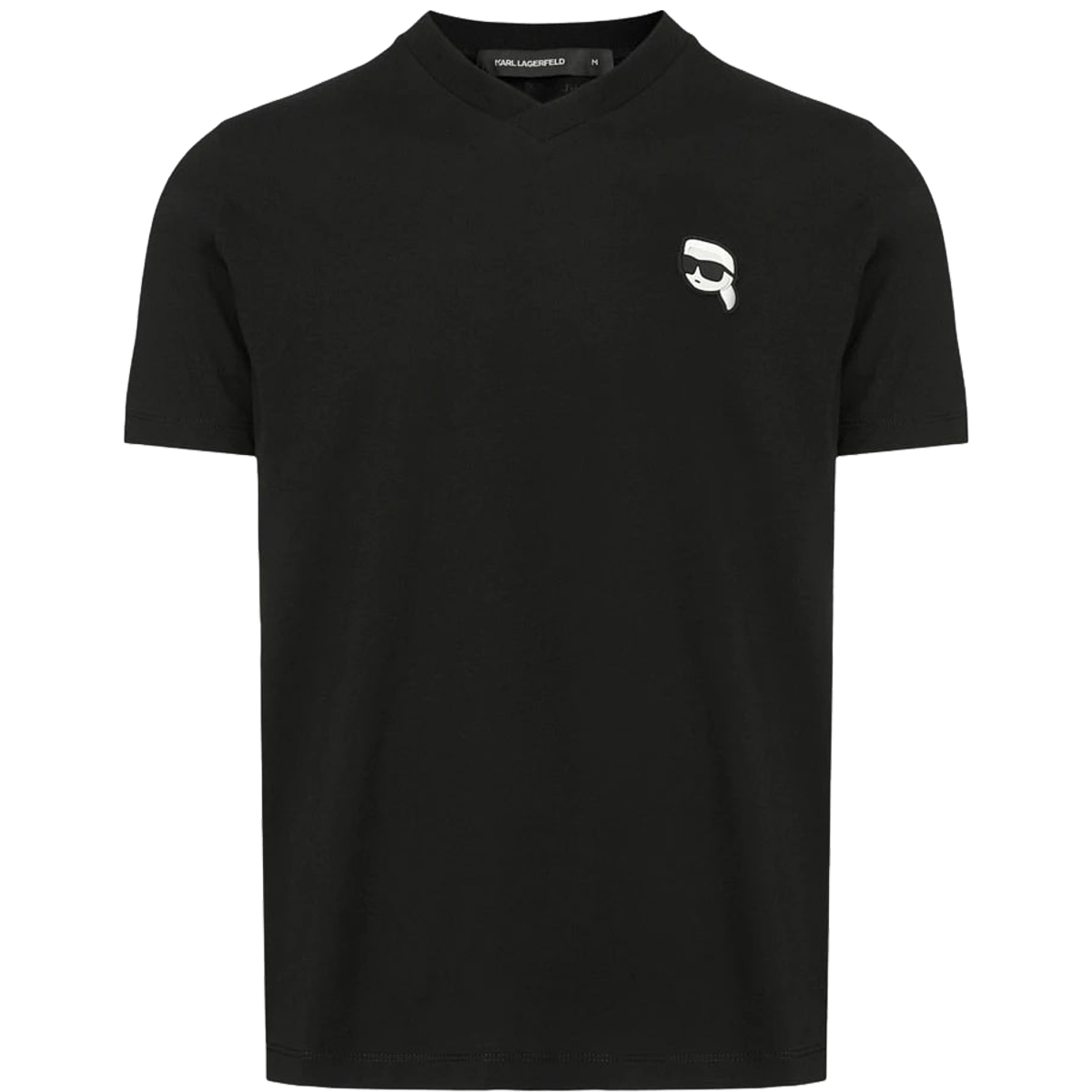 KARL LAGERFELD - T-SHIRT VNECK - 755021-552224-990 BLACK KARL LAGERFELD - T-SHIRT VNECK - 755021-552224-990 BLACK - Image 1