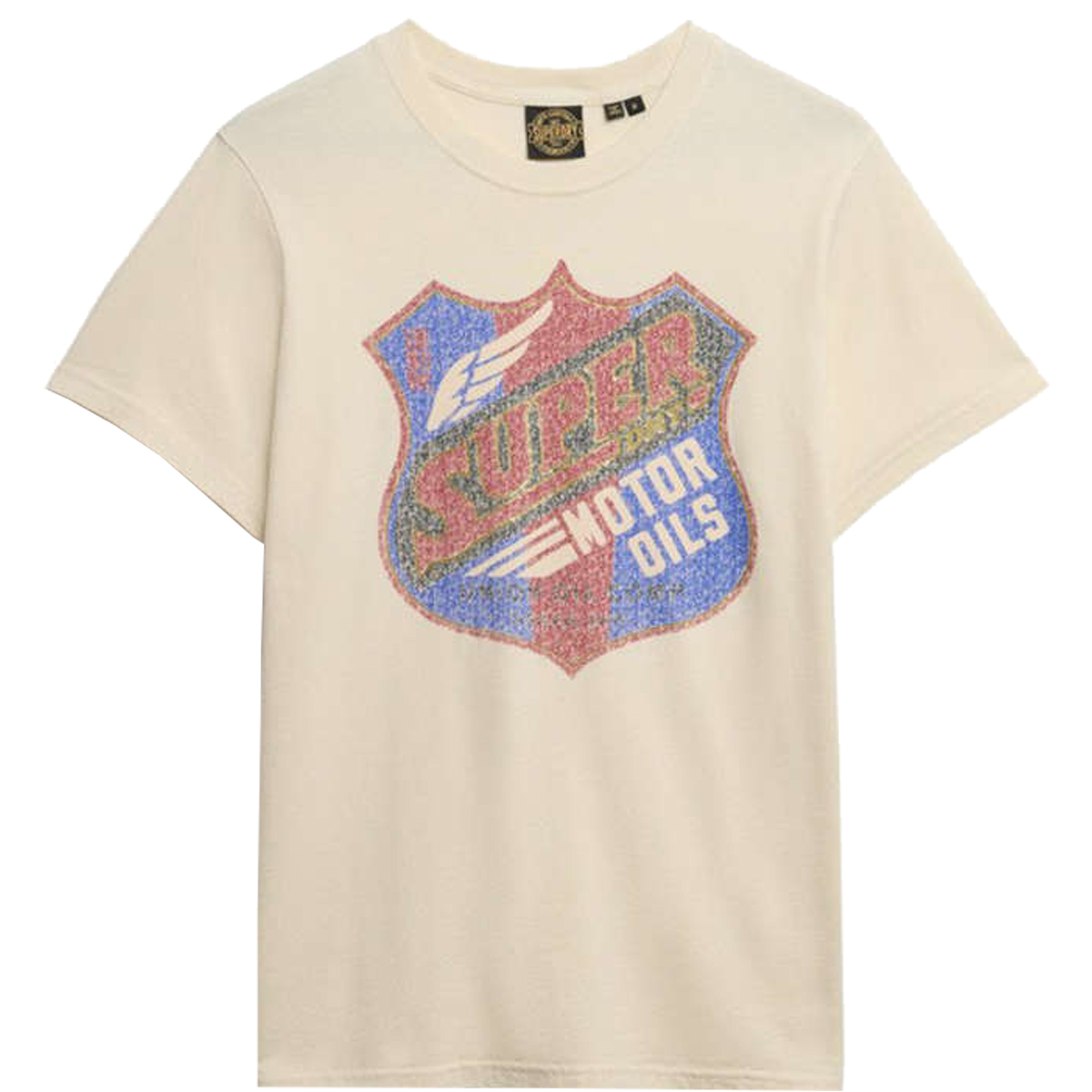 SUPERDRY - GASOLINE GRAPHIC RELAXED TEE - M1012136A-3KU RICE WHITE SUPERDRY - GASOLINE GRAPHIC RELAXED TEE - M1012136A-3KU RICE WHITE - Image 1